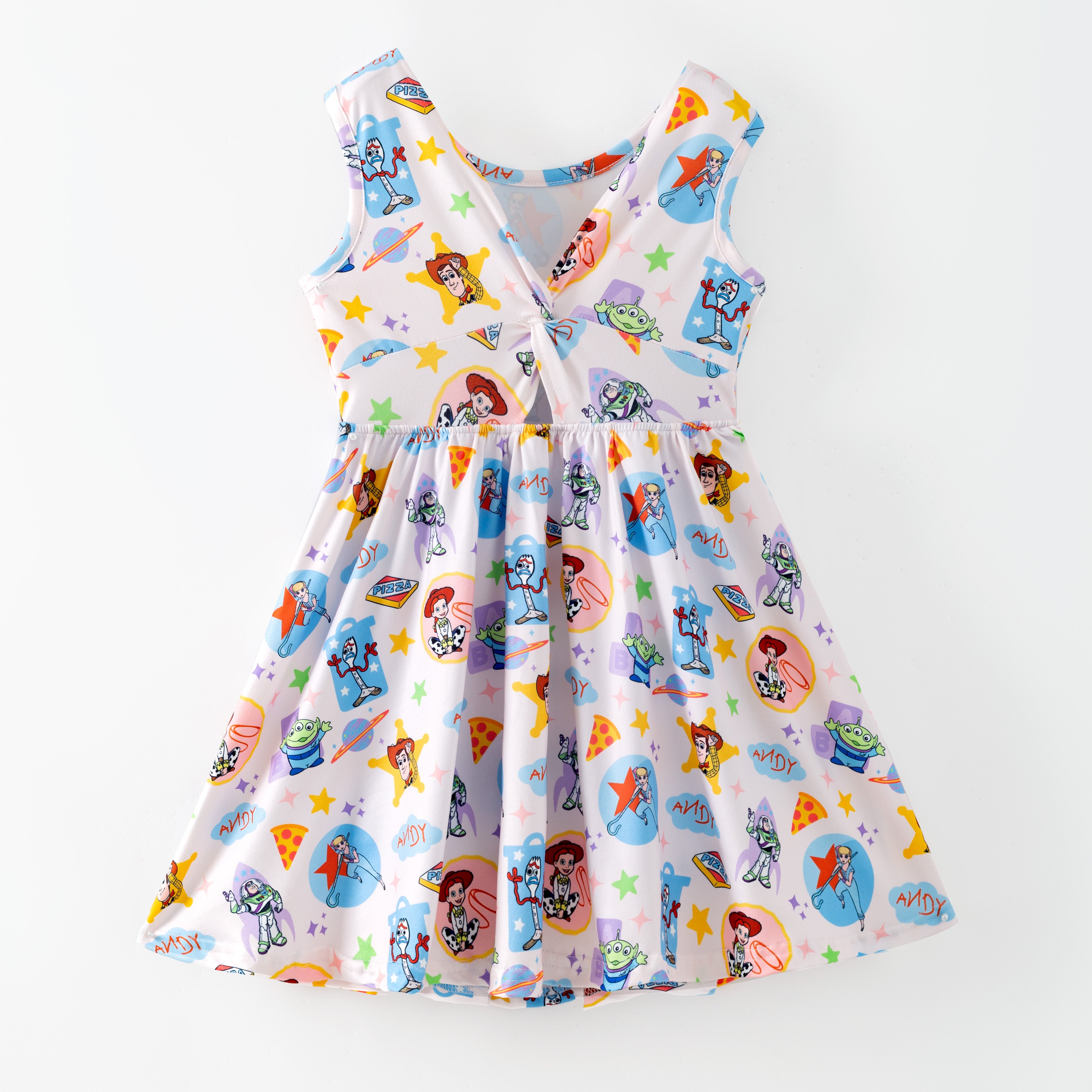 （Pre Order,Prepack Zone）Girls Spring&Summer Cartoon Print Skort Dress（Mix Size）