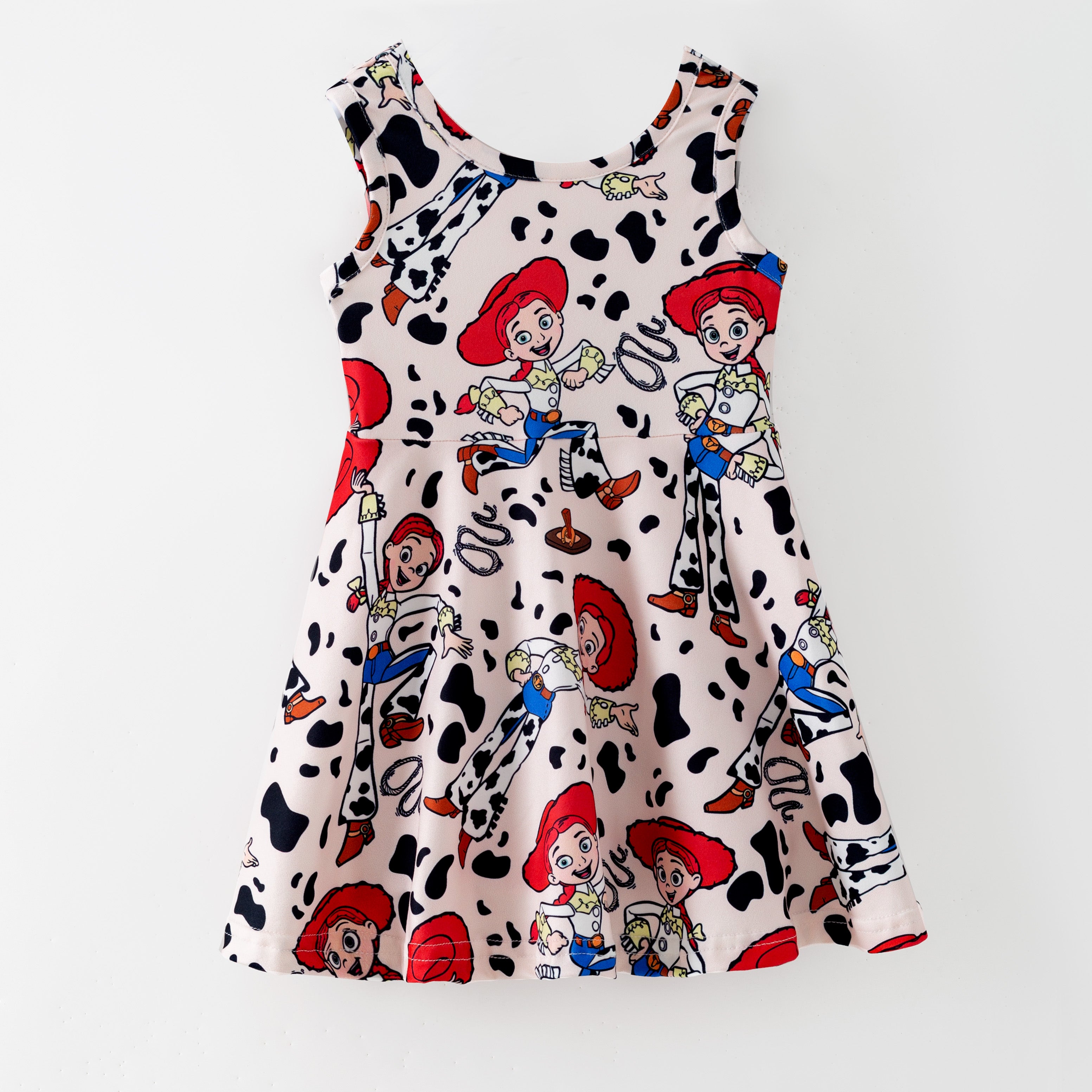 （Pre Order,Prepack Zone）Girls Spring&Summer Cartoon Print Skort Dress（Mix Size）