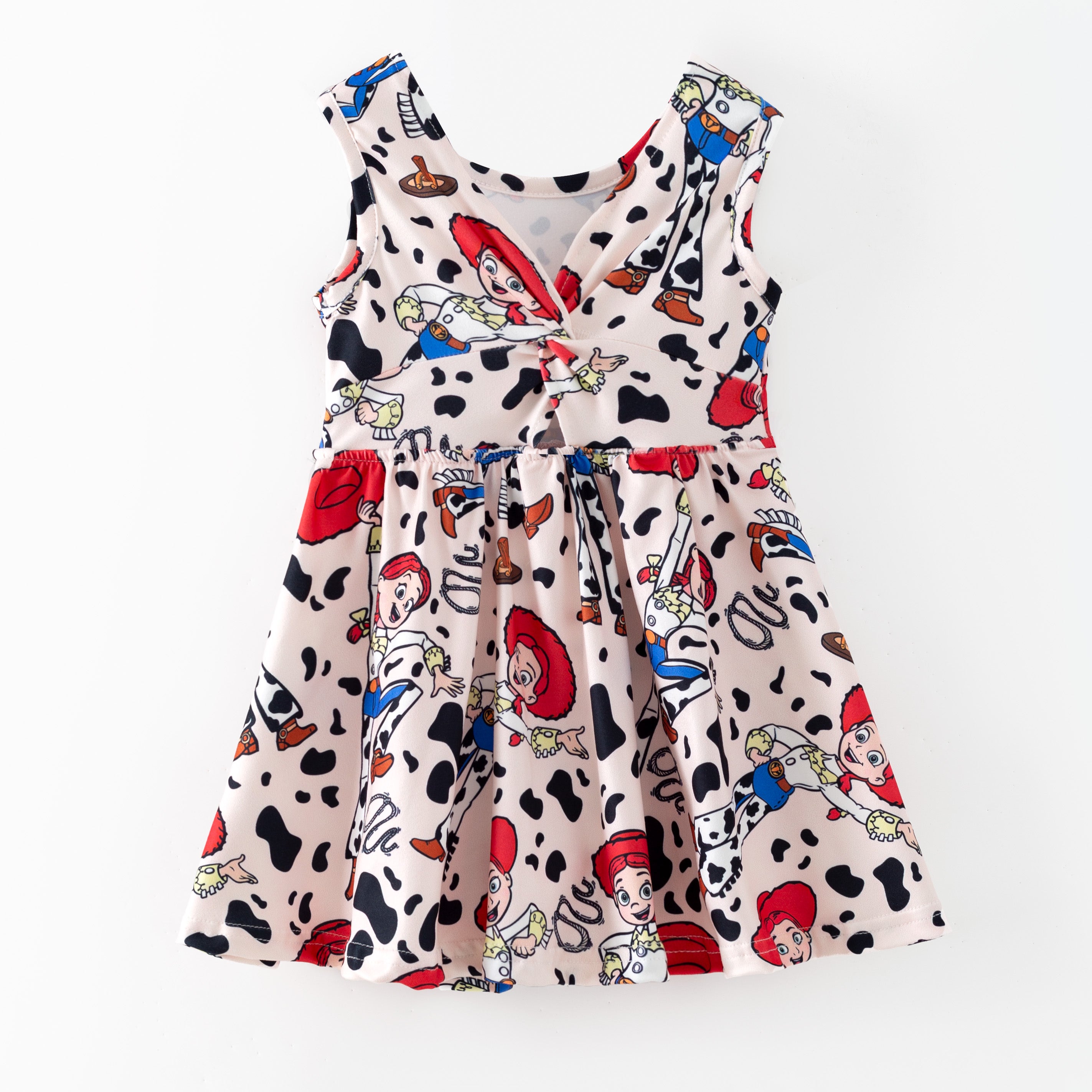 （Pre Order,Prepack Zone）Girls Spring&Summer Cartoon Print Skort Dress（Mix Size）