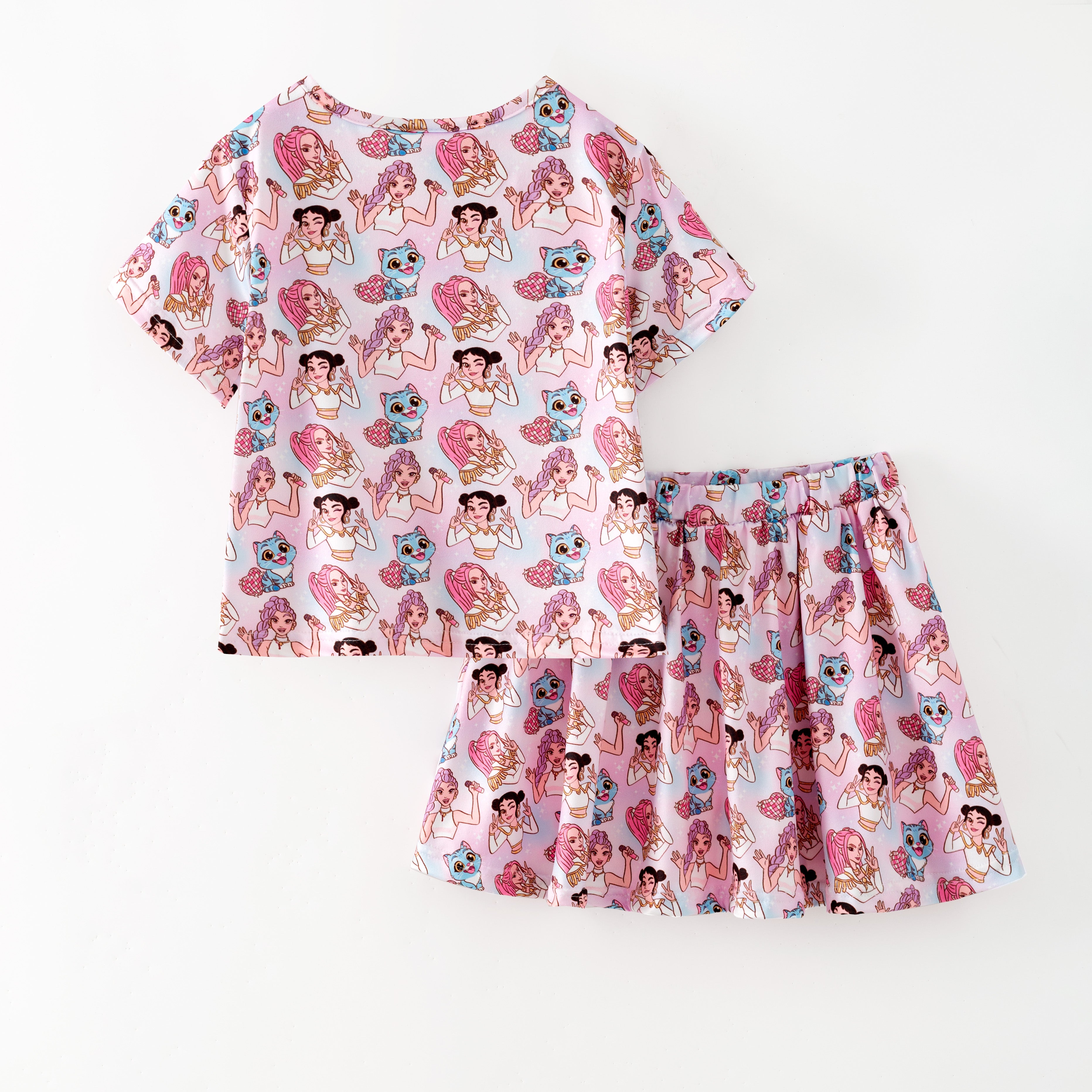 （Pre Order,Prepack Zone）Girls Movie Character Print Skort Set（Mix Size）