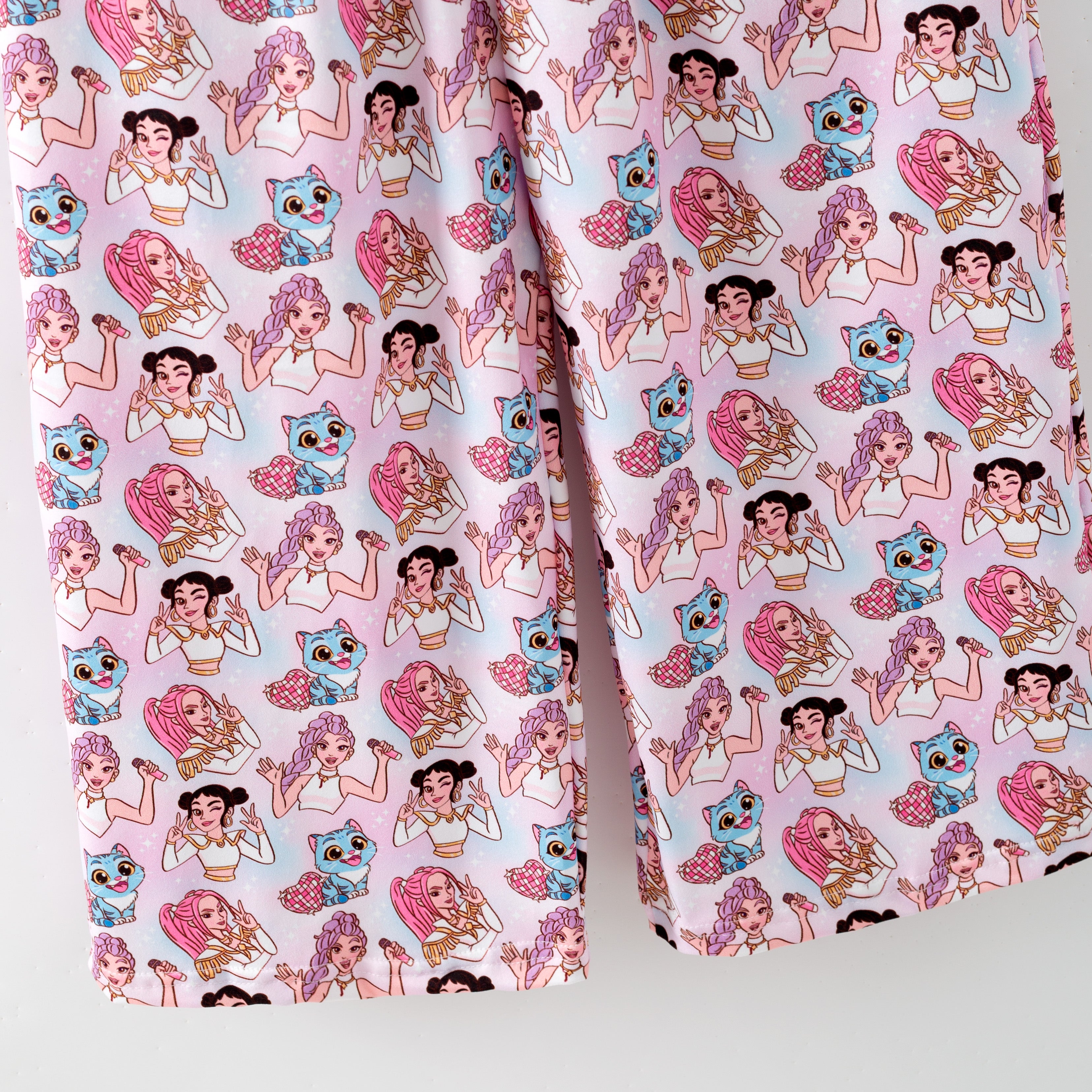 （Pre Order,Prepack Zone）Girls Spring&Summer Movie Character Print Jumpsuit（Mix Size）