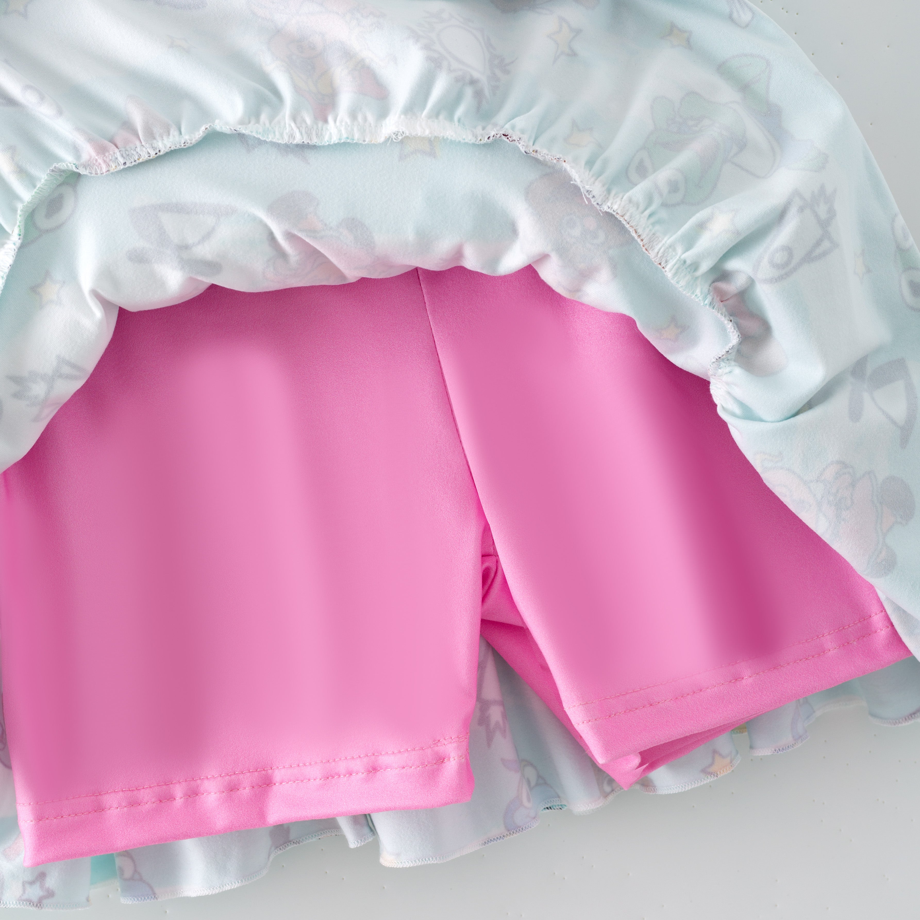 （Pre Order,Prepack Zone）Girls Spring&Summer Cartoon Print Skort Set（Mix Size）