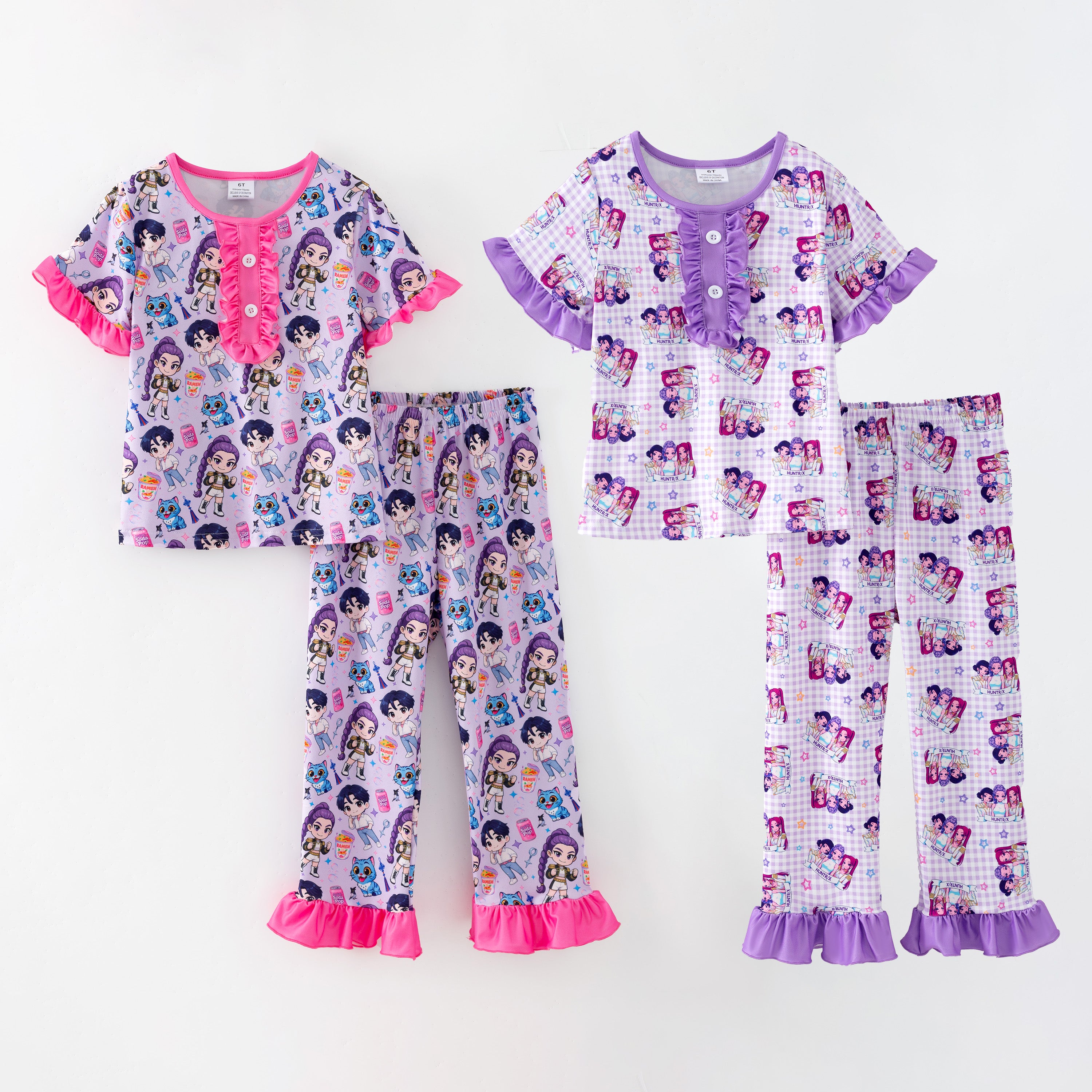 （Pre Order,Prepack Zone）Girls Movie Character Print Pajamas（Mix Size）