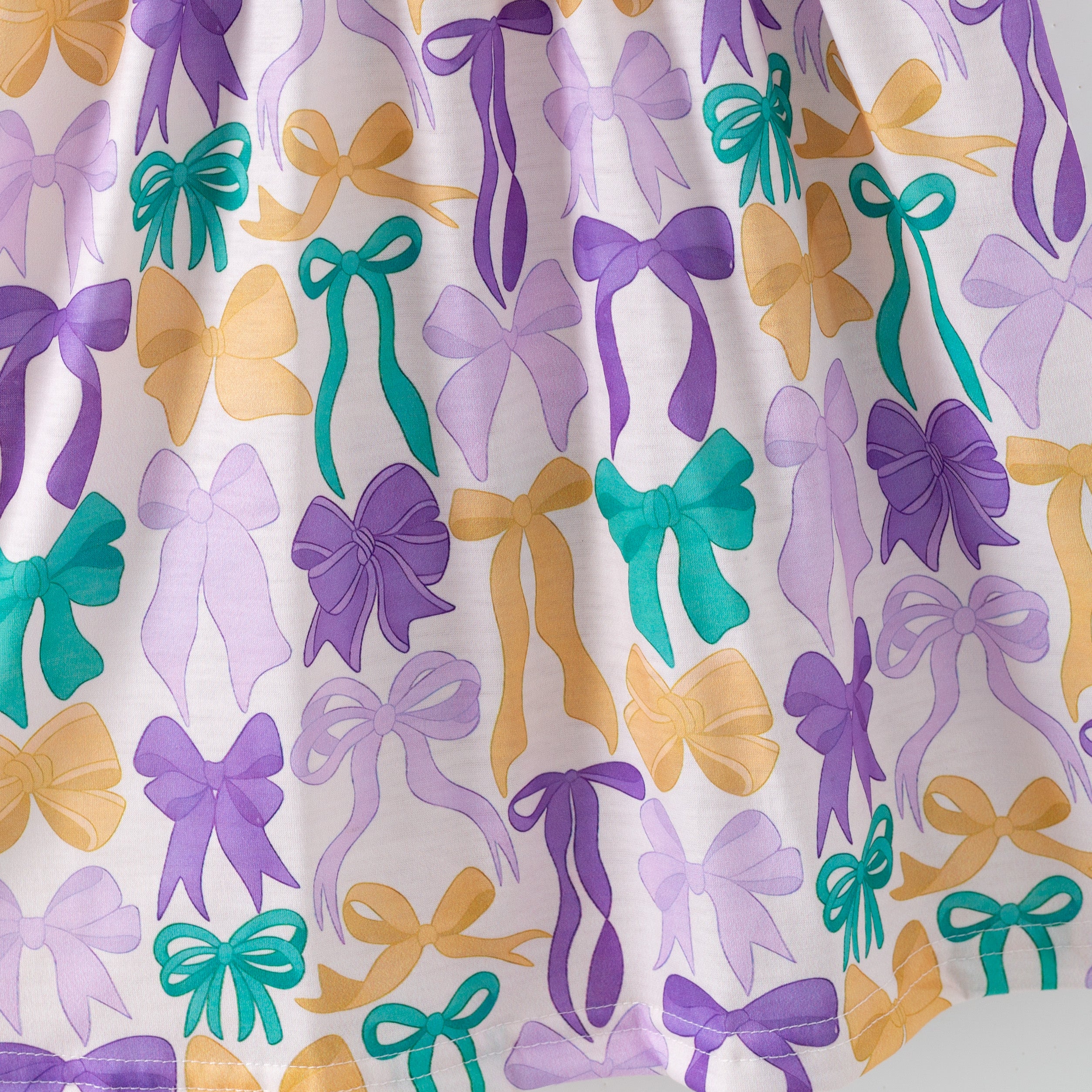 （Pre Order,Prepack Zone）Family Mardi Gras Embroidery Dress&Romper（Mix Size）