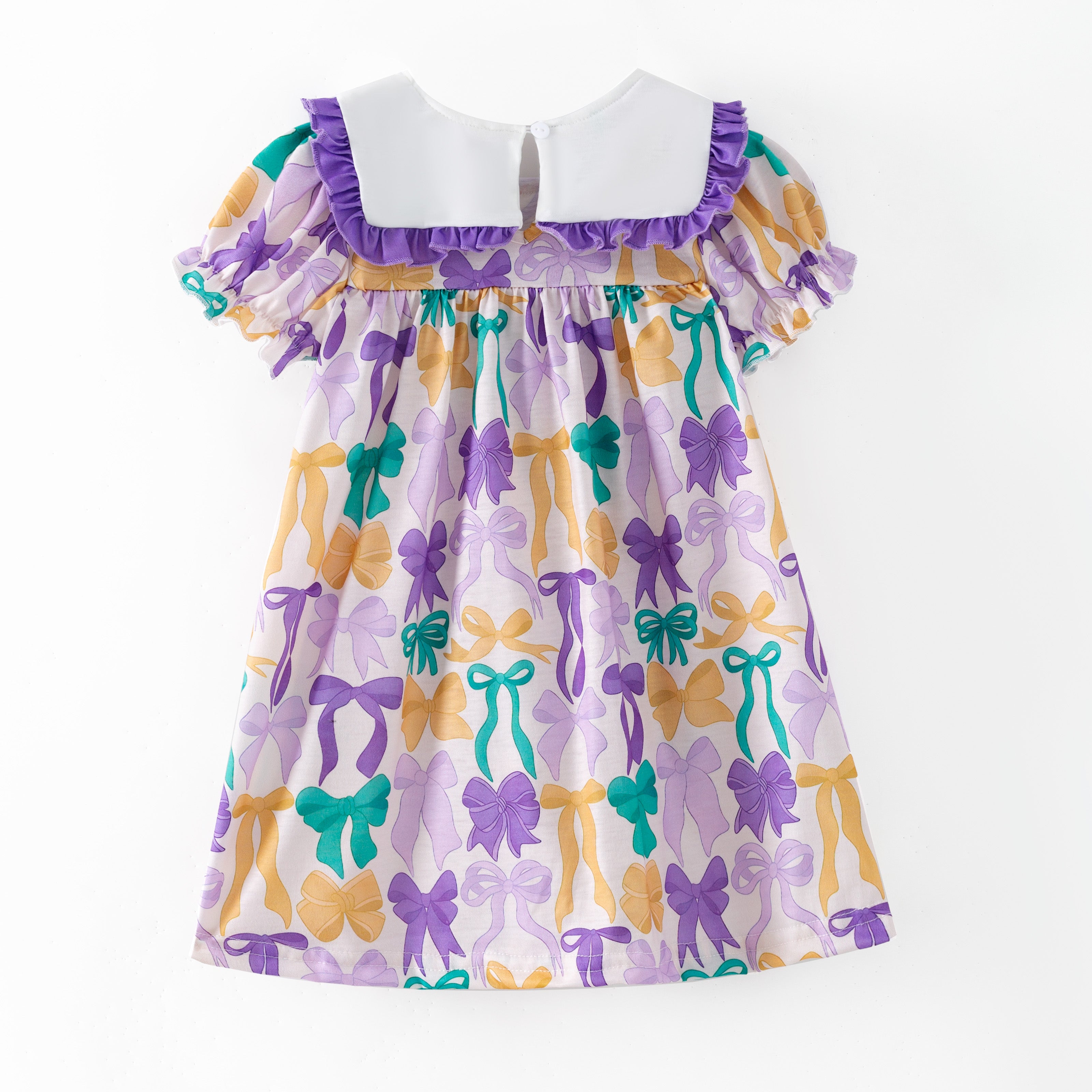 （Pre Order,Prepack Zone）Family Mardi Gras Embroidery Dress&Romper（Mix Size）