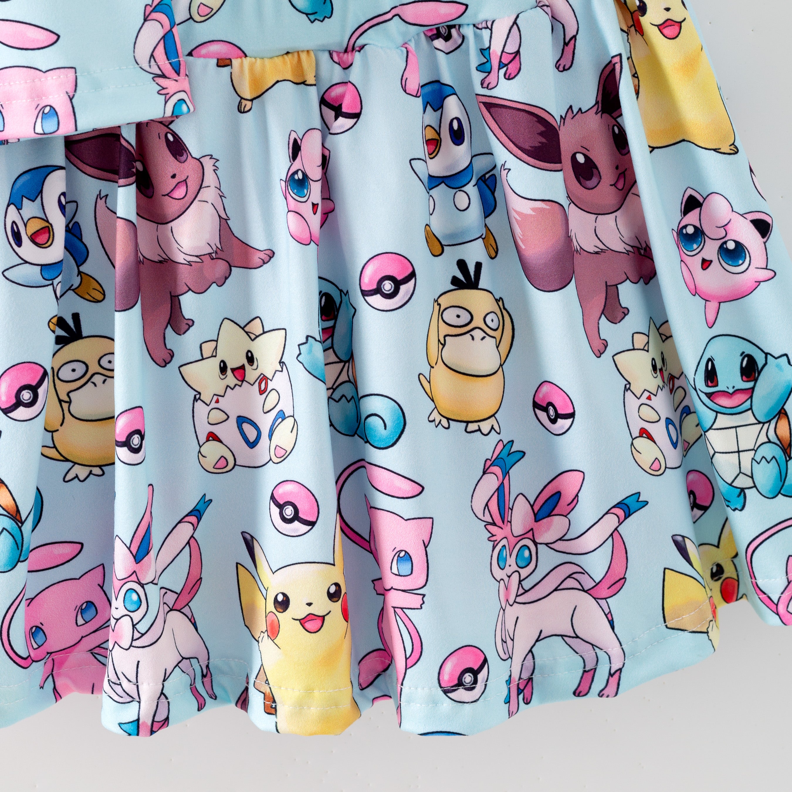 （Pre Order,Prepack Zone）Girls Spring&Summer Cartoon Print Dress,Skort Set,Top（Mix Size）