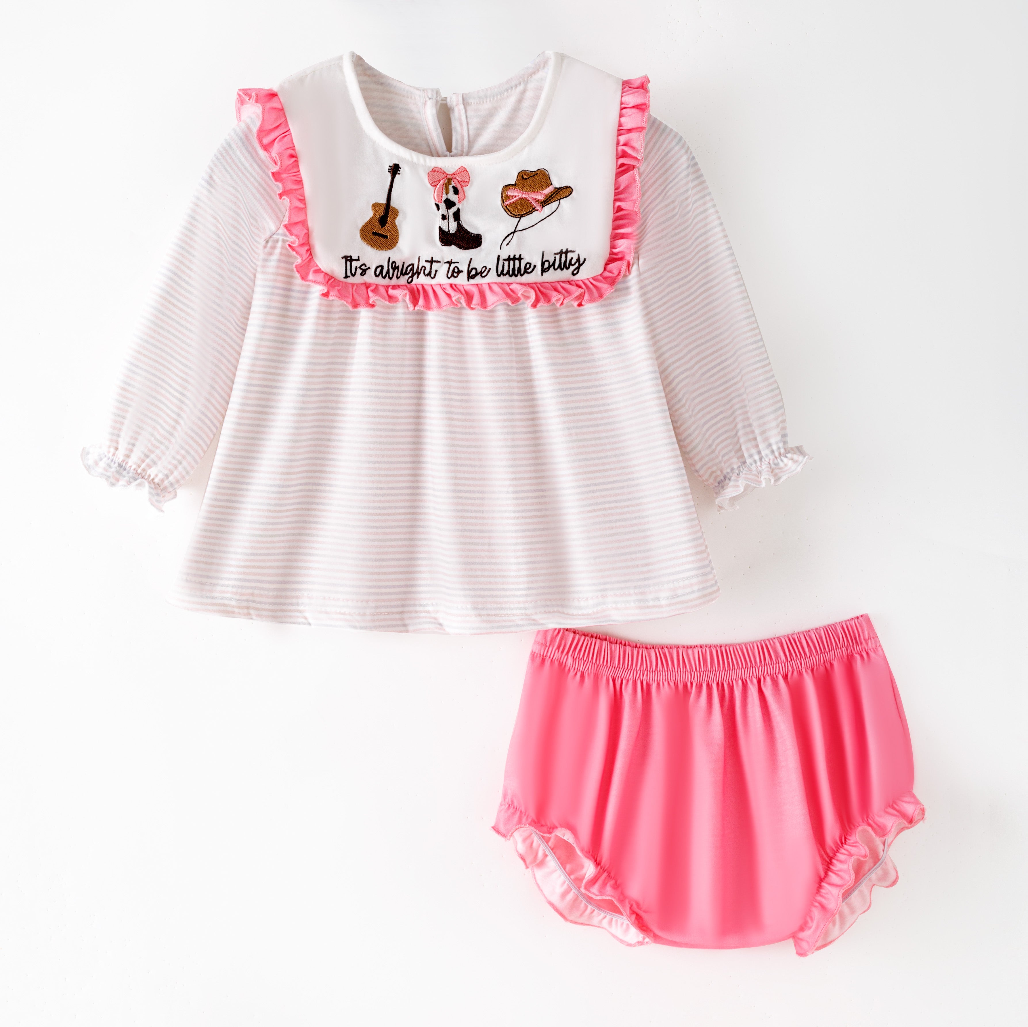 （Pre Order,Prepack Zone）Family Cowgirl Embroidery Set&Romper（Mix Size）