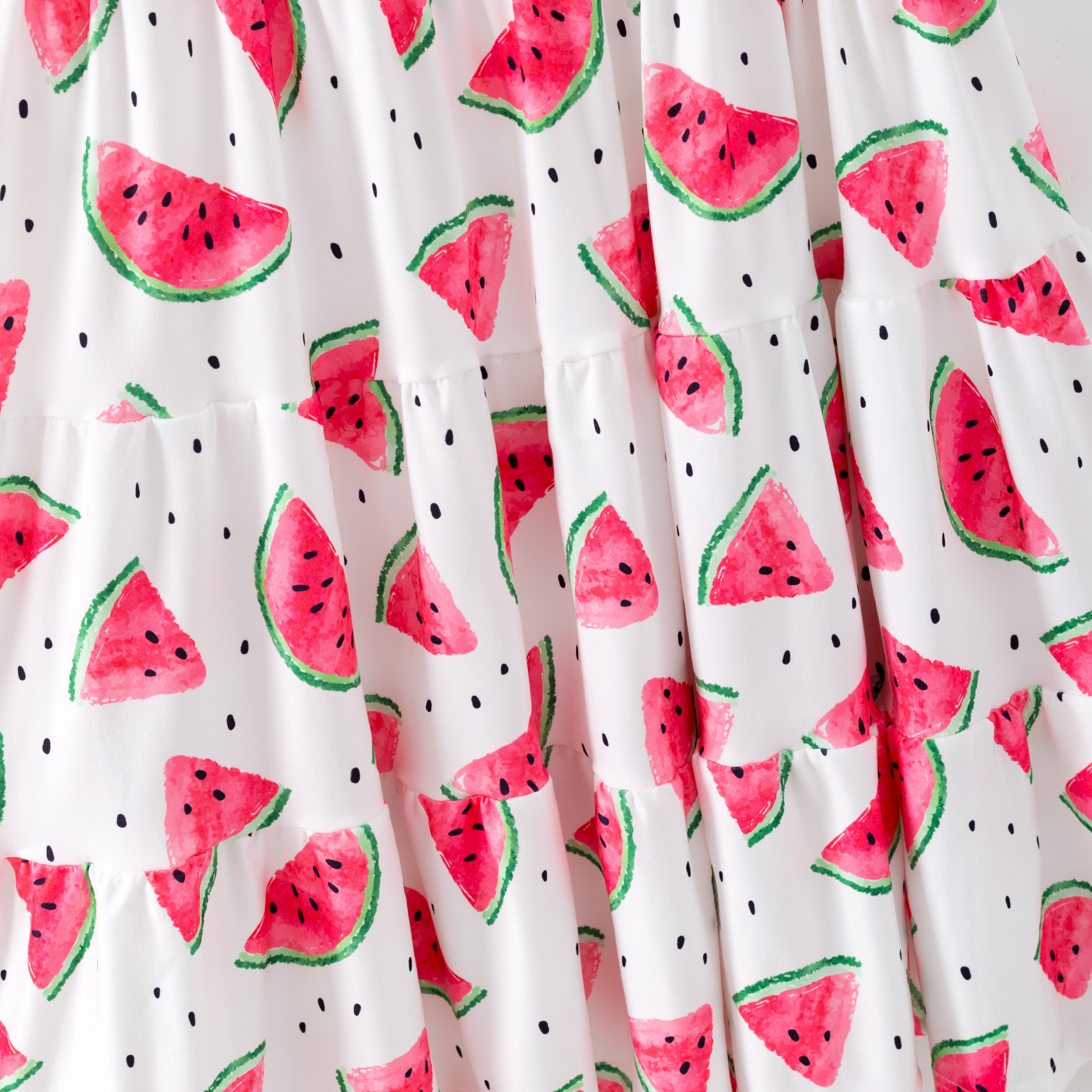 （Pre Order,Prepack Zone）Family Summer Watermelon Print Slip Dress