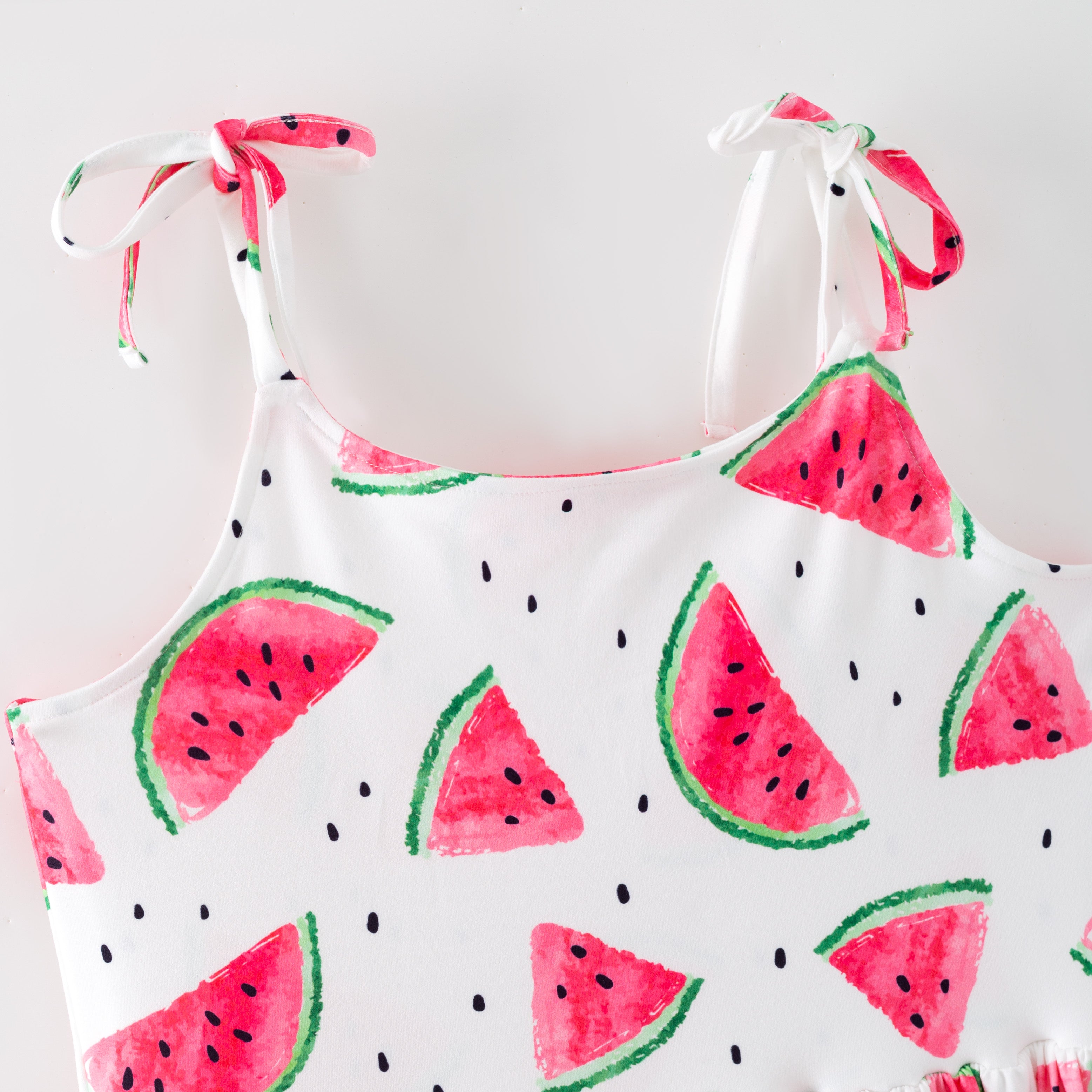 （Pre Order,Prepack Zone）Family Summer Watermelon Print Slip Dress