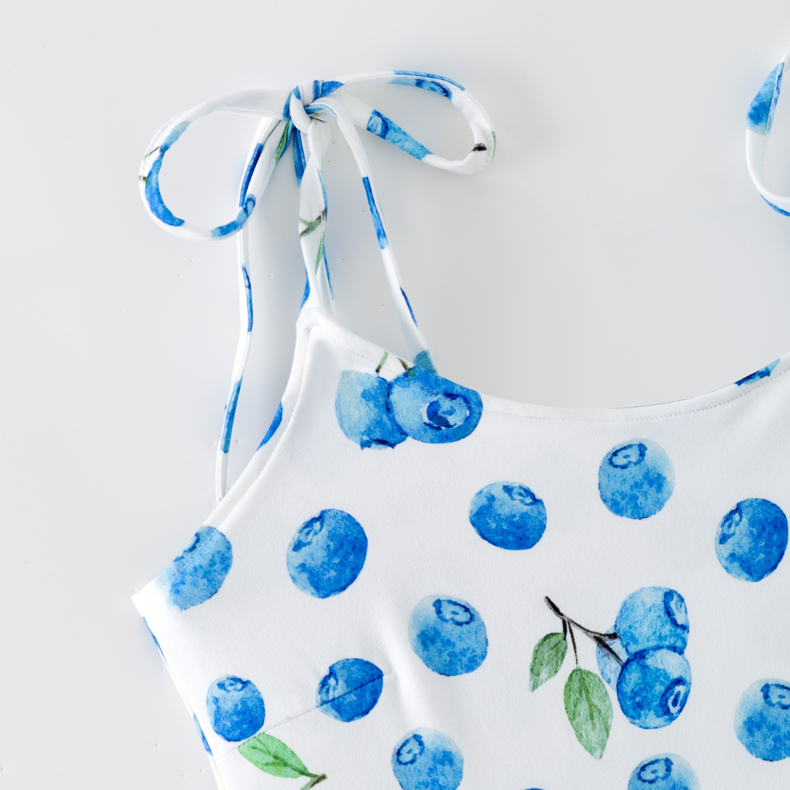 （Pre Order,Prepack Zone）Family Summer Blueberry Print Slip Dress