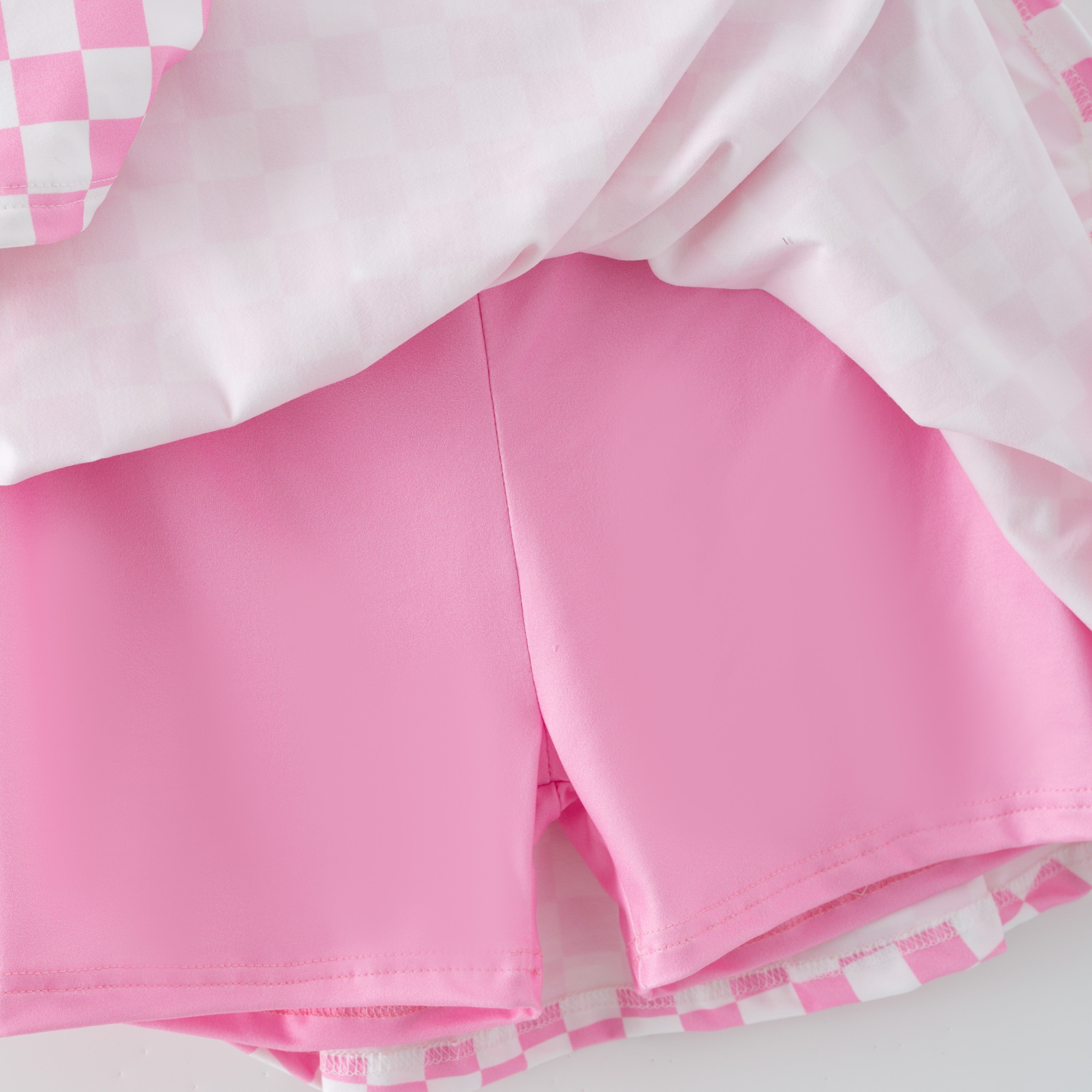 （Pre Order,Prepack Zone）Girls Spring&Summer Plaid Print Skort Set（Mix Size）