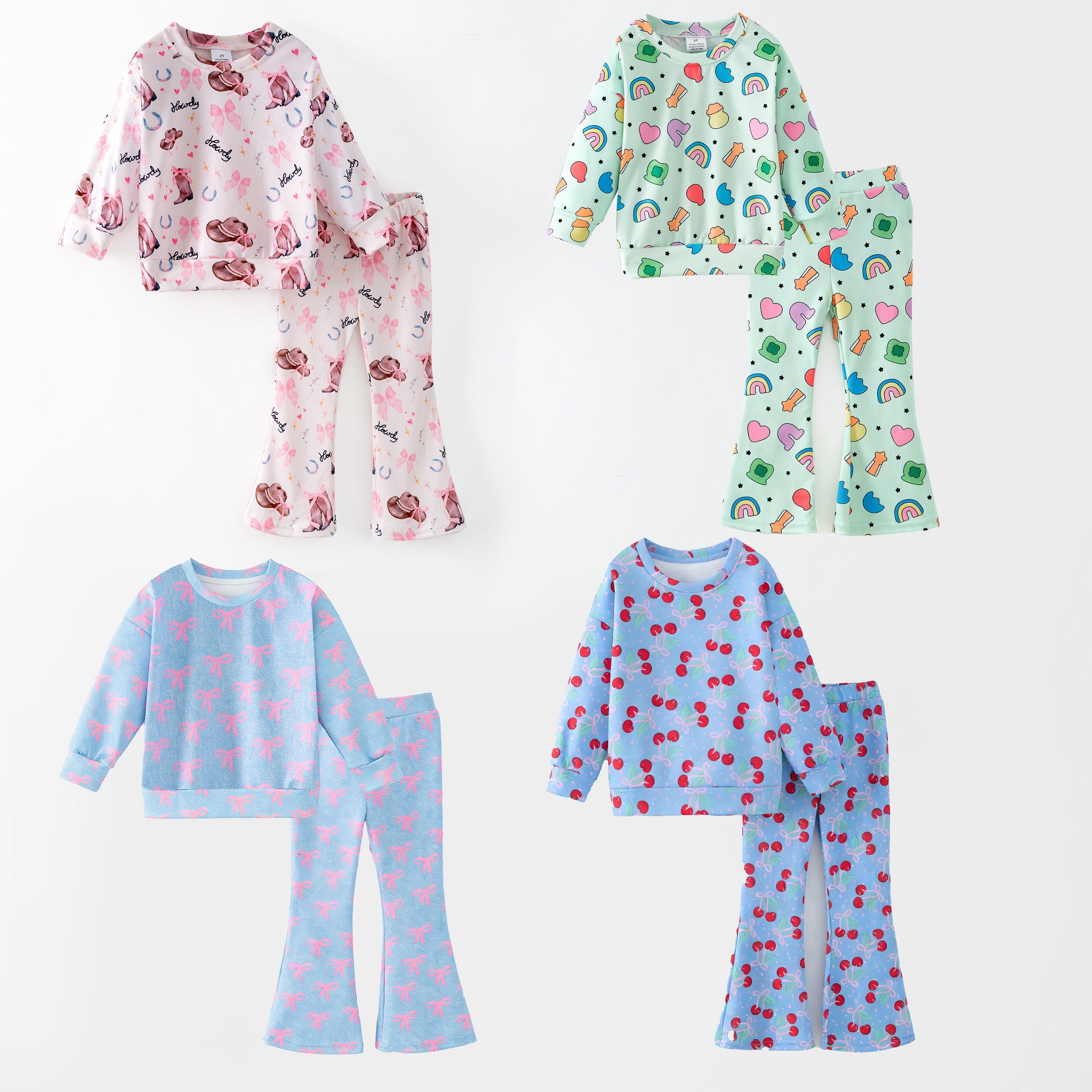 (Pre Order,Prepack Zone)Girls Spring&Summer Print Set(Mix Size)