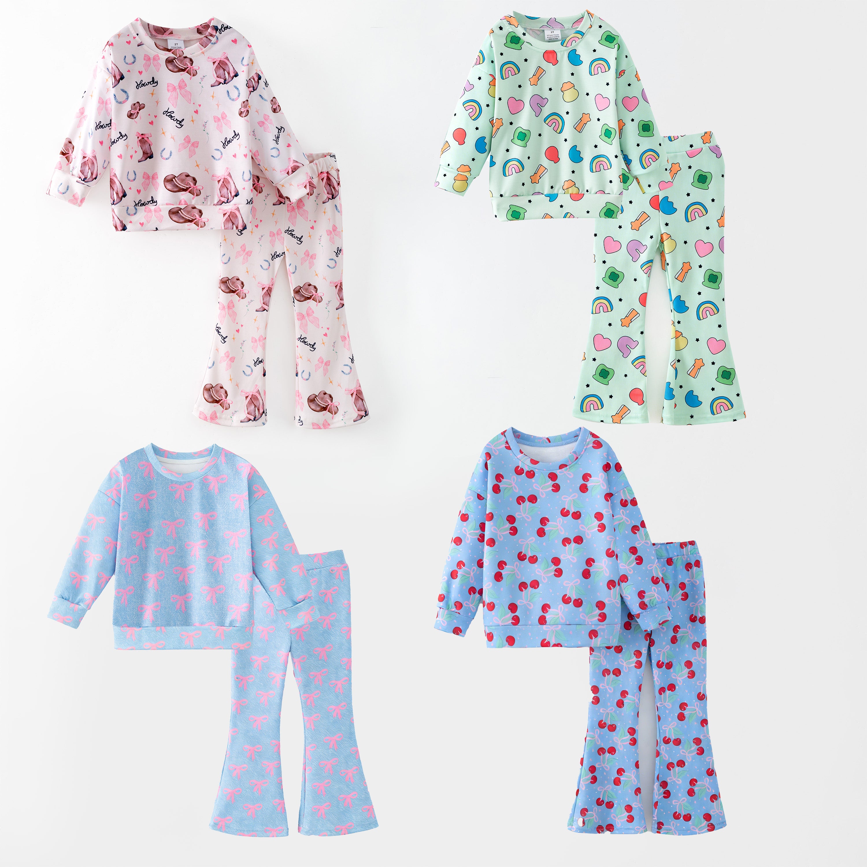 （Pre Order,Prepack Zone）Girls Spring&Summer Print Set（Mix Size）