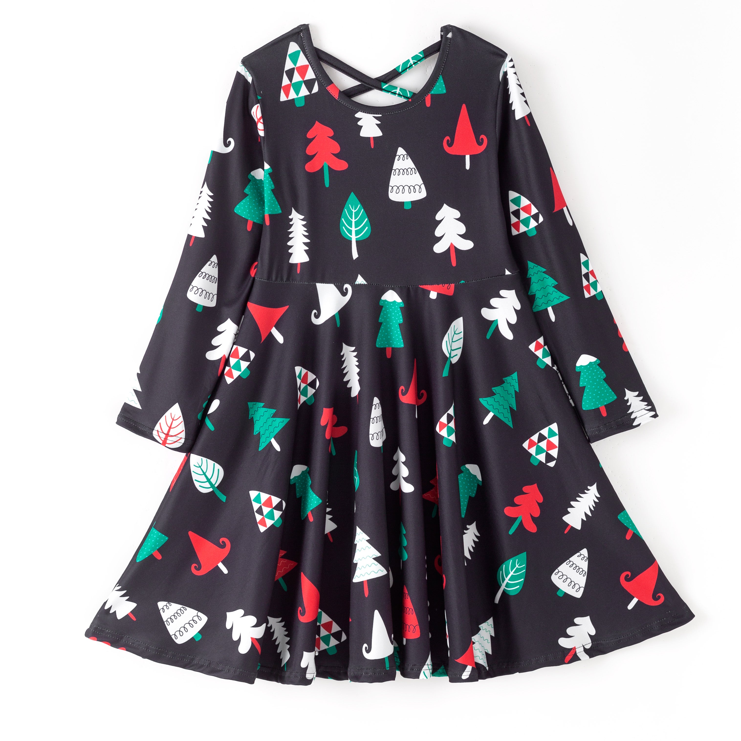 （Pre Order,Prepack Zone）Girls Christmas Print Dress