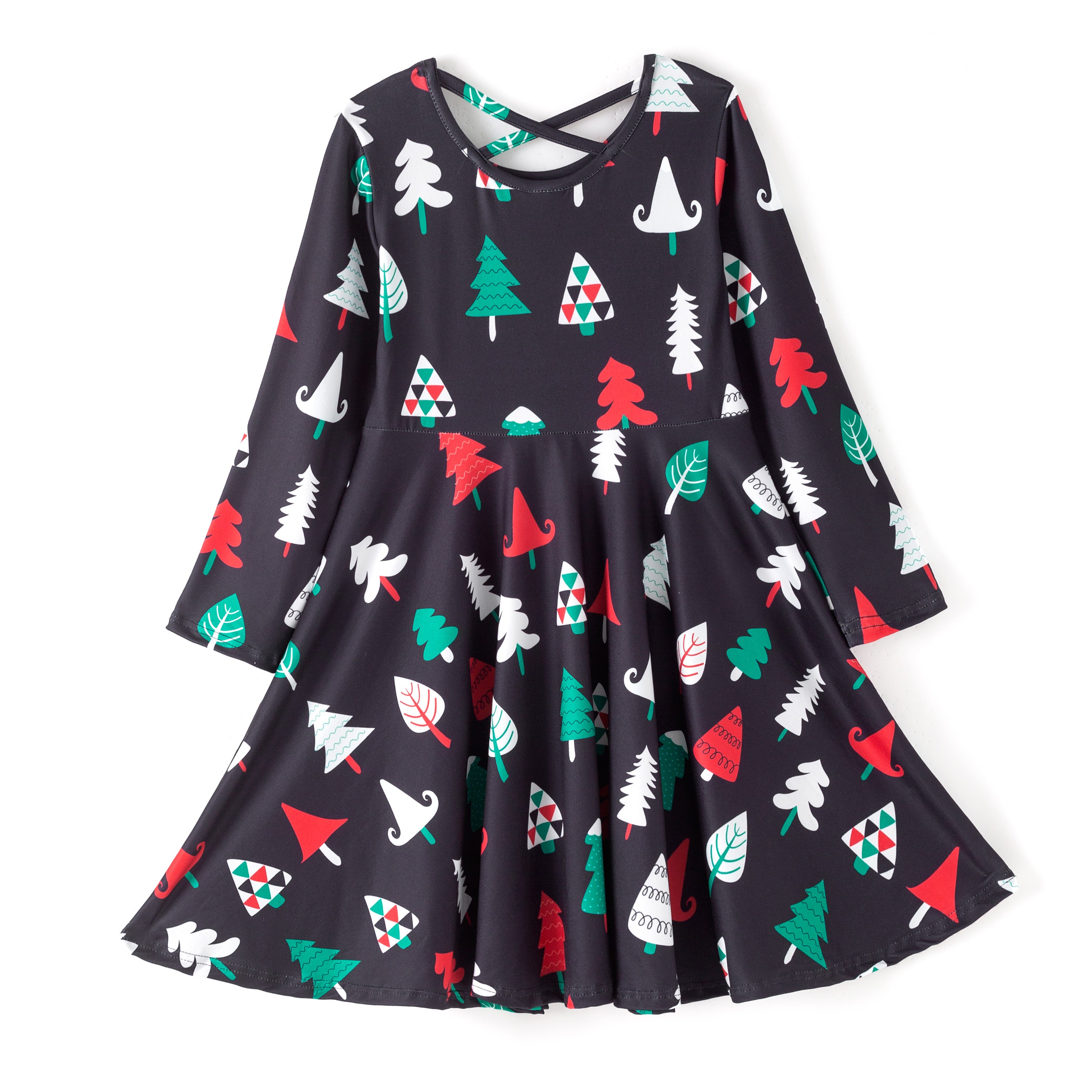 （Pre Order,Prepack Zone）Girls Christmas Print Dress