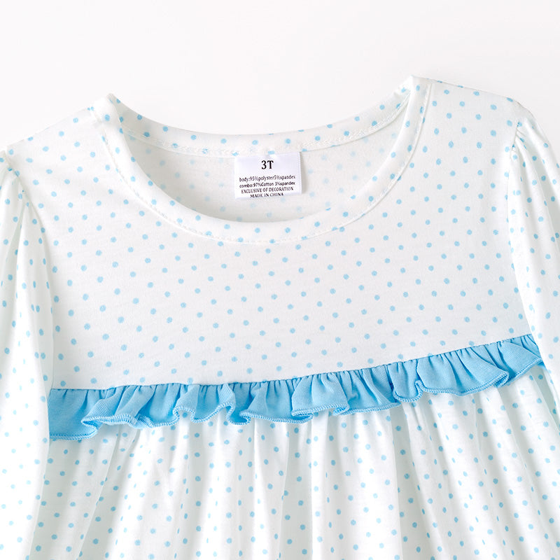 （In Stock）Girls Christmas Snowman Applique Dress