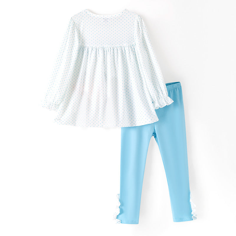 （In Stock）Girls Christmas Snowman Applique Outfit Set