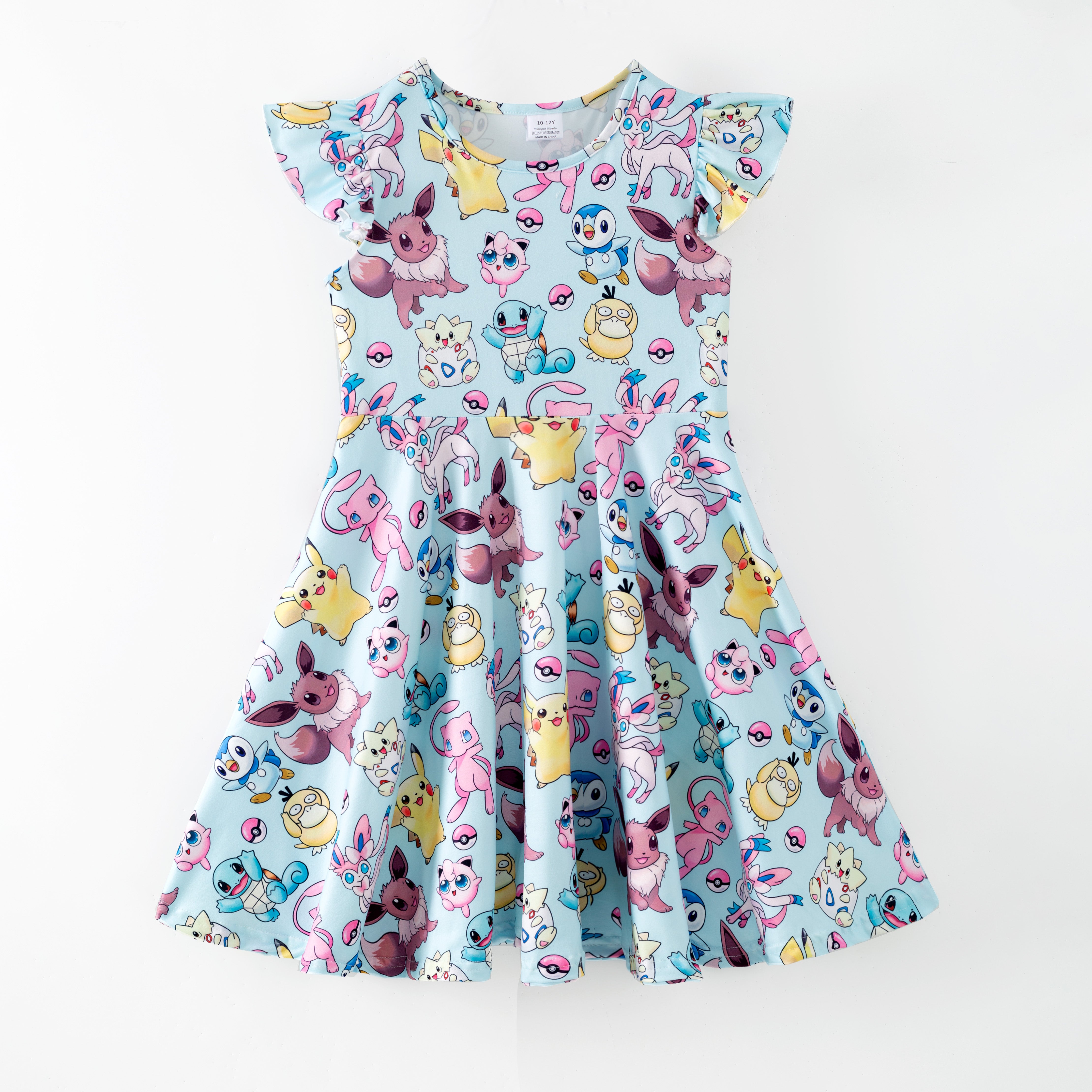 （Pre Order,Prepack Zone）Girls Spring&Summer Cartoon Print Dress,Skort Set,Top（Mix Size）