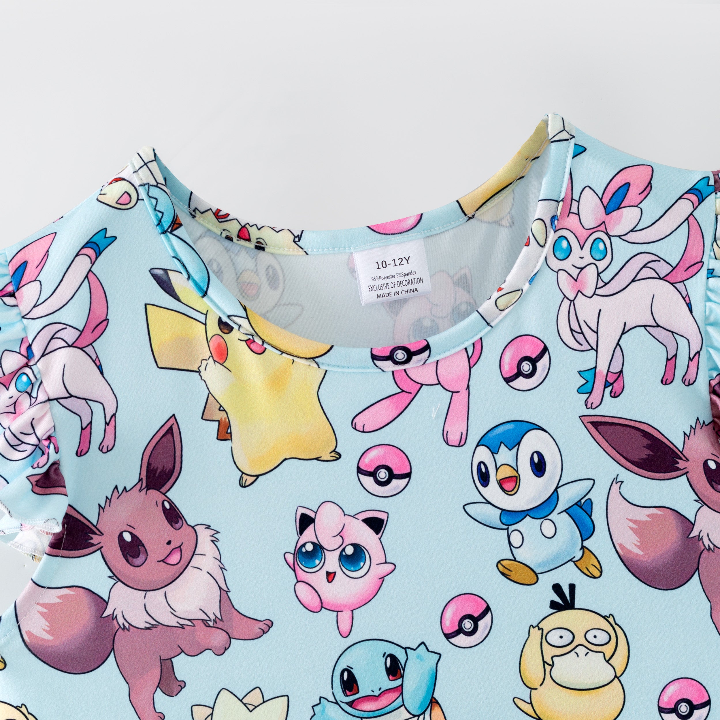 （Pre Order,Prepack Zone）Girls Spring&Summer Cartoon Print Dress,Skort Set,Top（Mix Size）