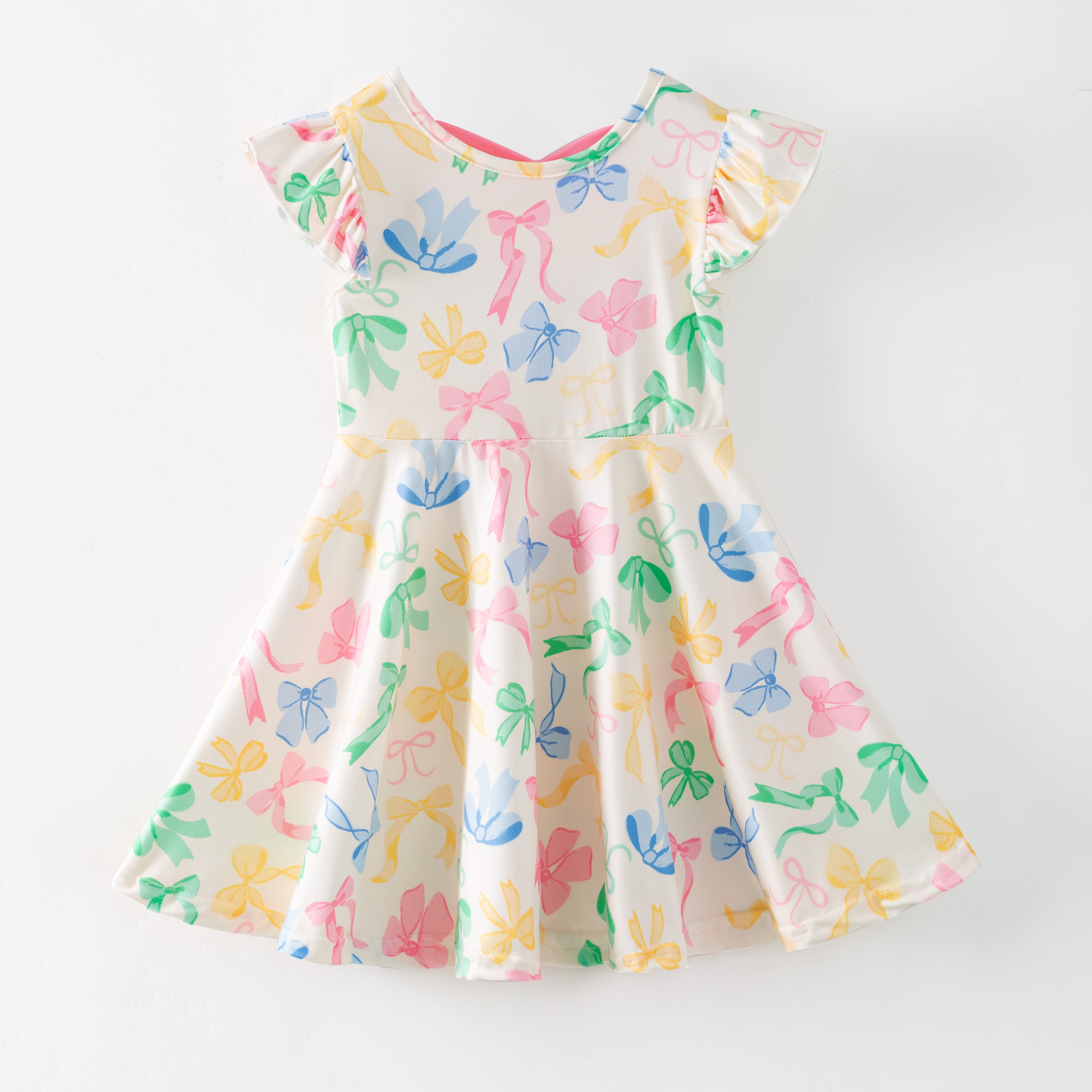 （Pre Order,Prepack Zone）Girls Spring&Summer Bow Print Dress（Mix Size）