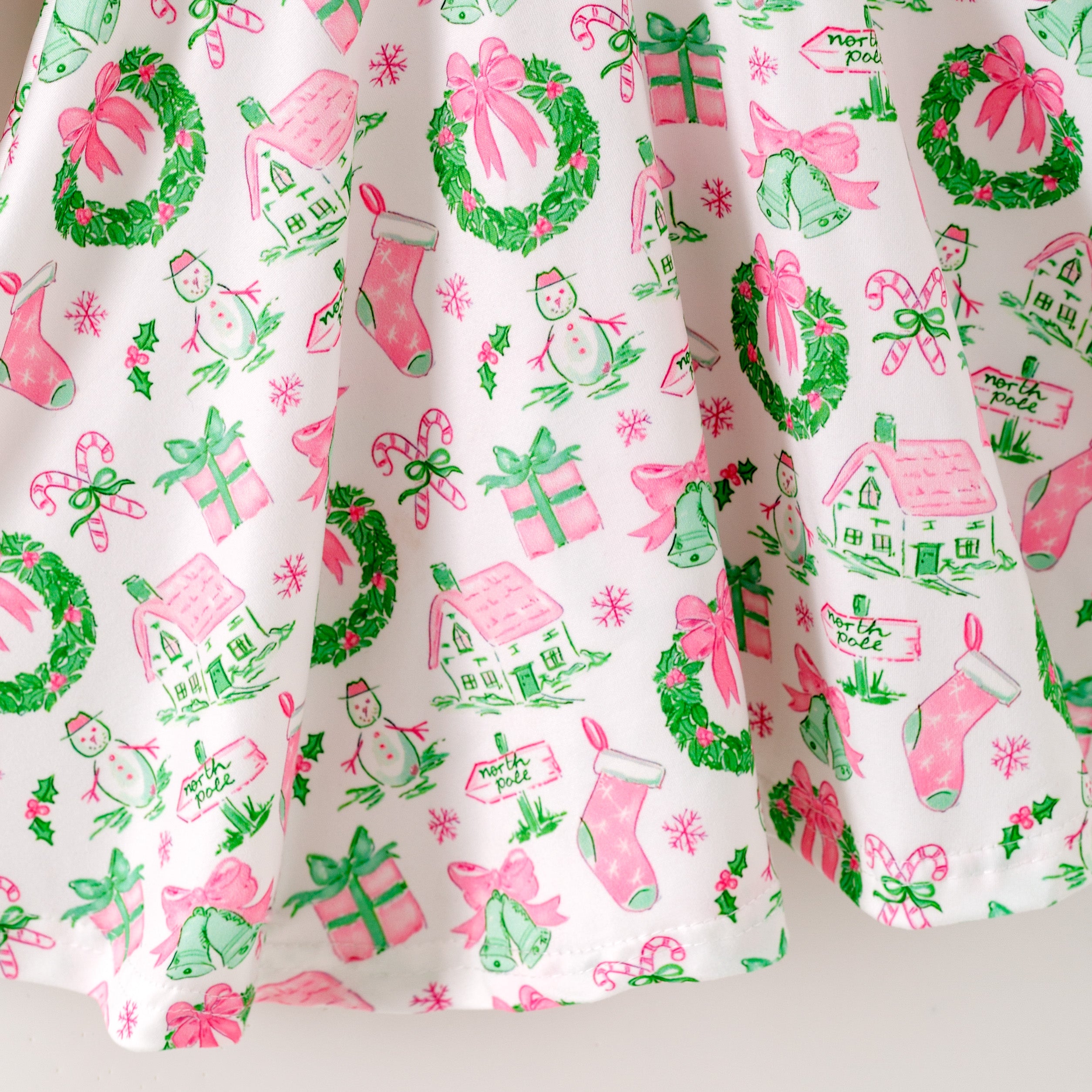 （Pre Order,Prepack Zone）Girls Christmas Print Dress&Set