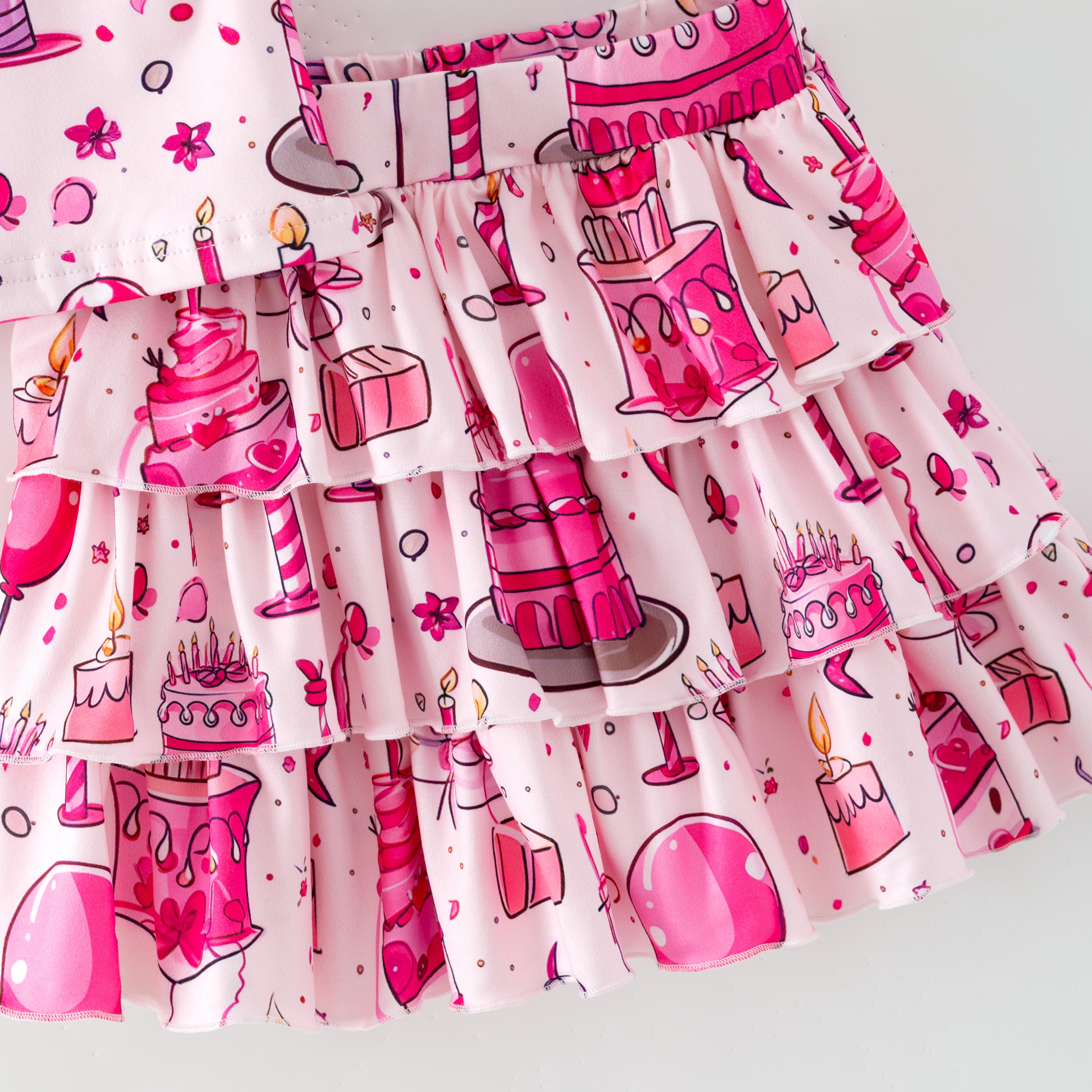 （Pre Order,Prepack Zone）Girls Spring&Summer Cartoon Print Skort Set（Mix Size）