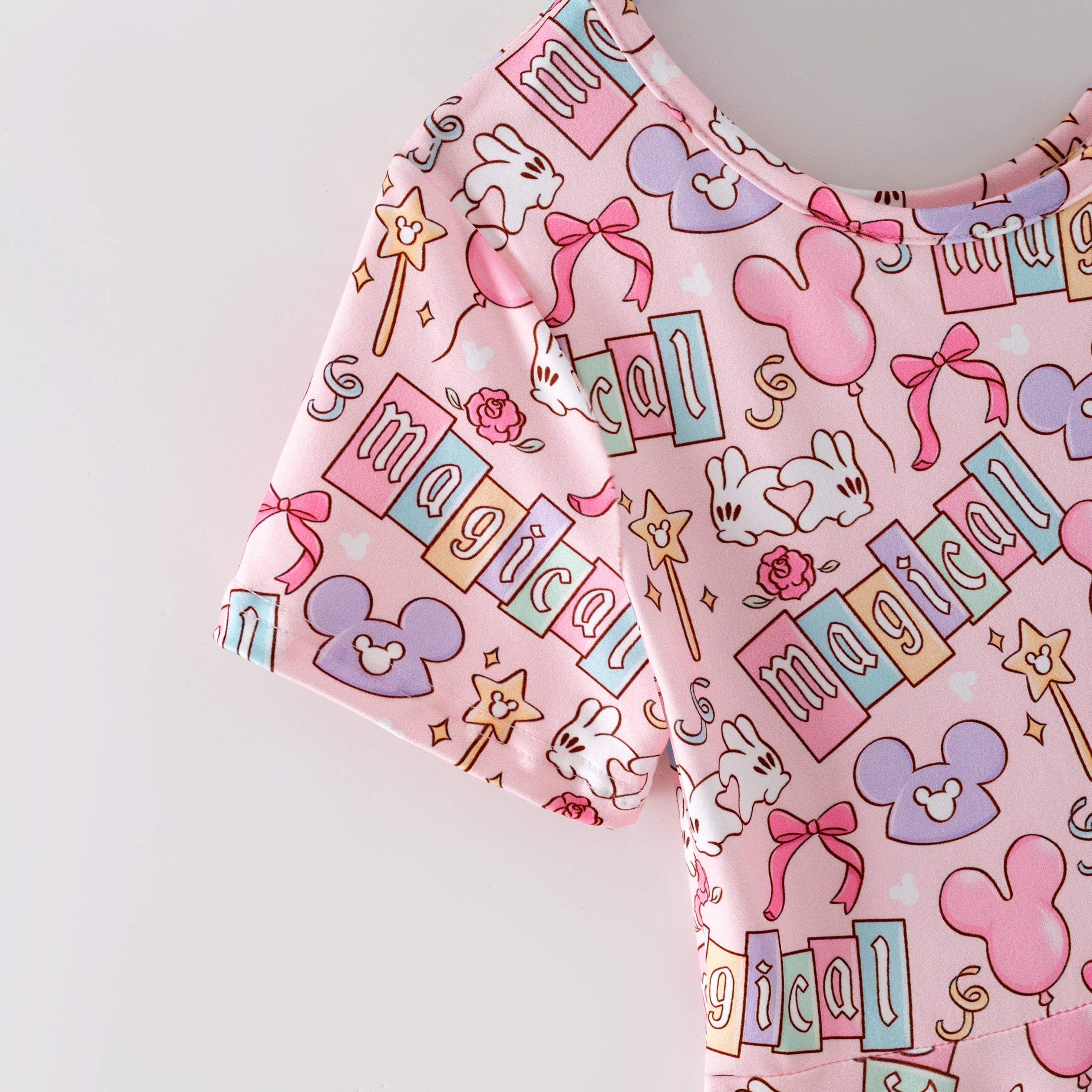 （Pre Order,Prepack Zone）Girls Spring&Summer Cartoon Print Dress,Skort Set（Mix Size）