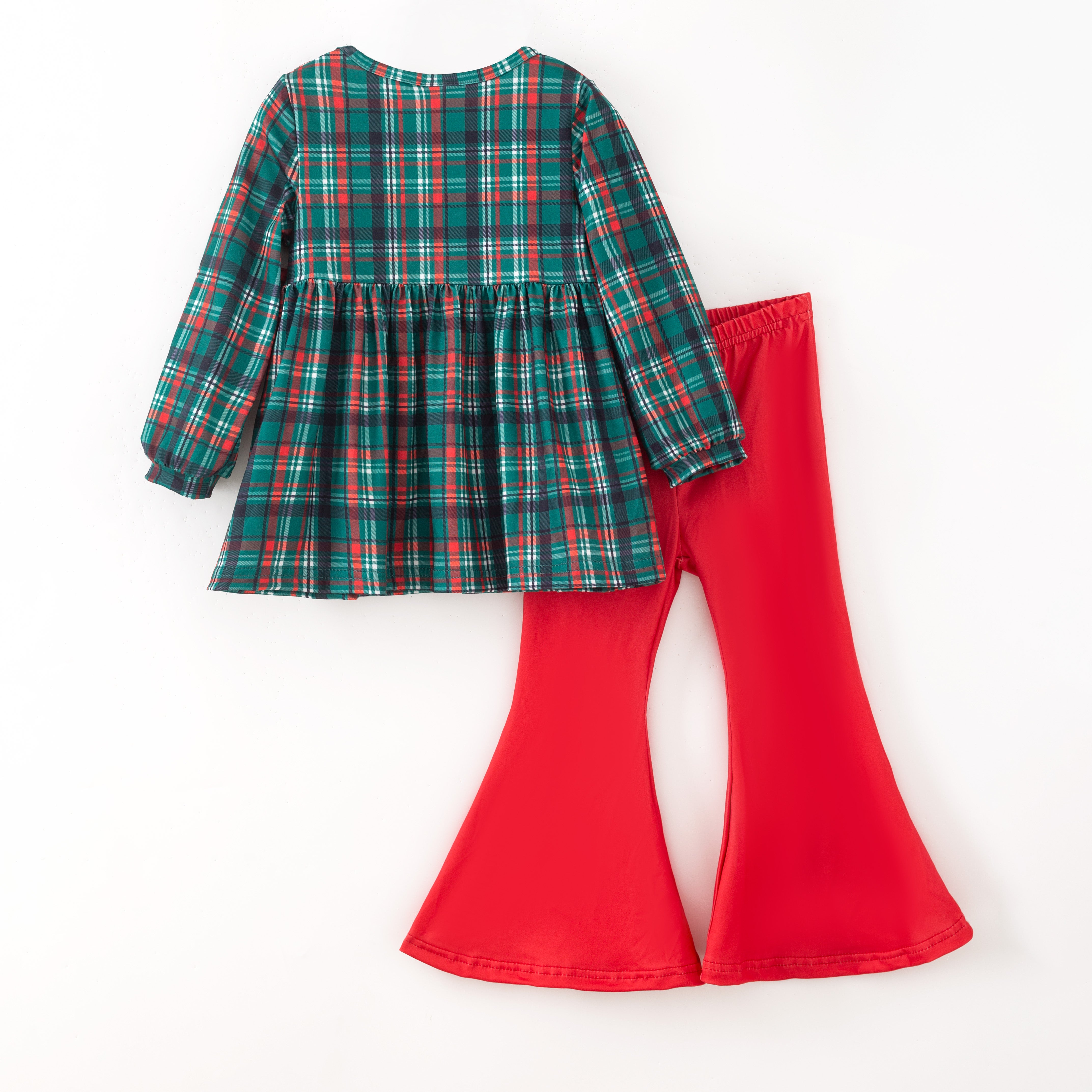 （Pre Order,Prepack Zone）Family Christmas Plaid Print Dress,Set&Top
