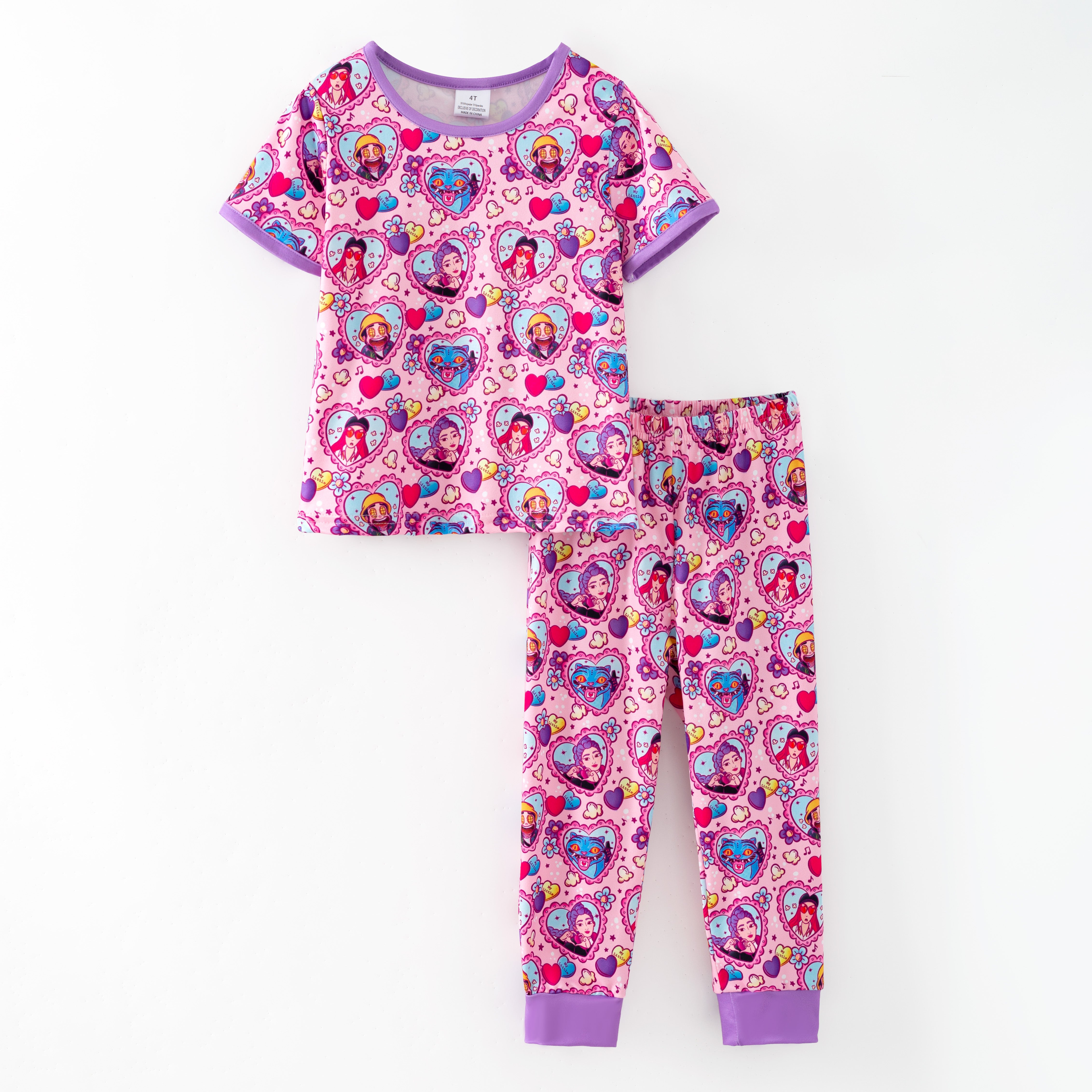 （Pre Order,Prepack Zone）Girls Movie Character Print Pajamas（Mix Size）