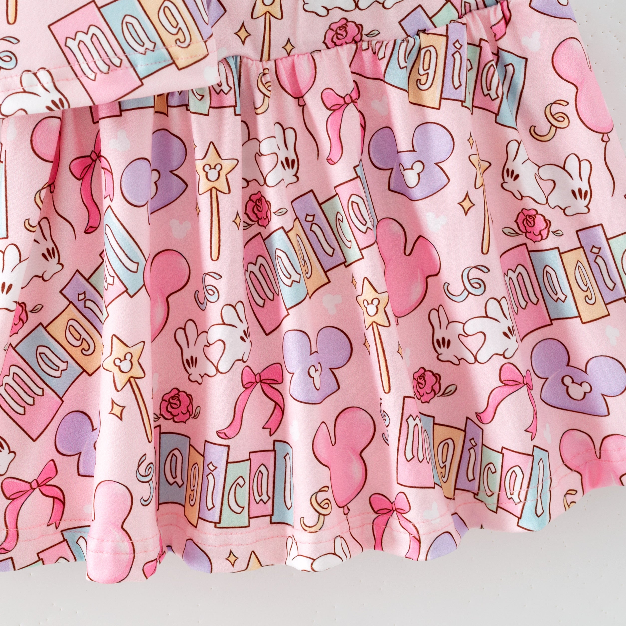 （Pre Order,Prepack Zone）Girls Spring&Summer Cartoon Print Dress,Skort Set（Mix Size）