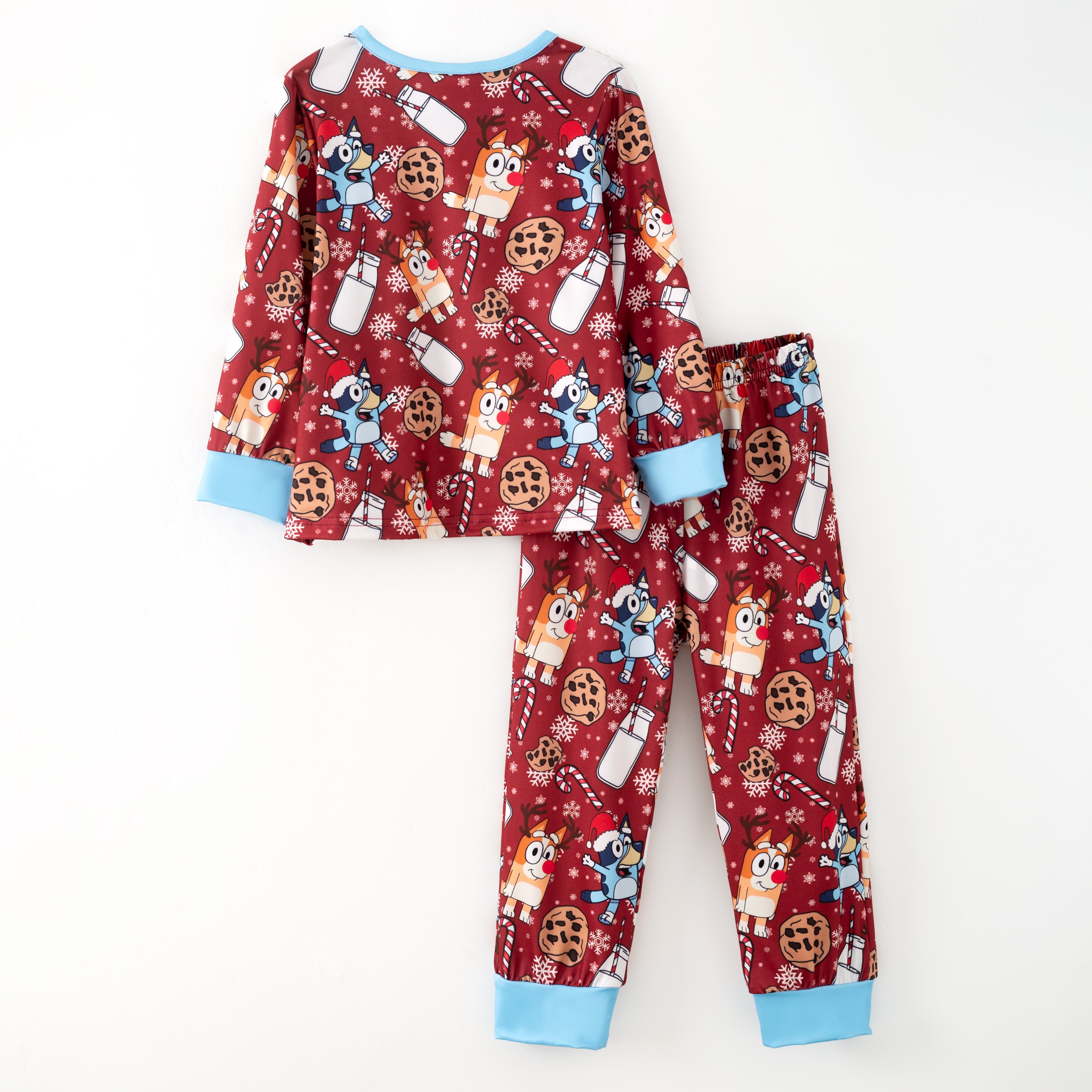 （Pre Order,Prepack Zone）Girls Christmas Cartoon Print Pajamas