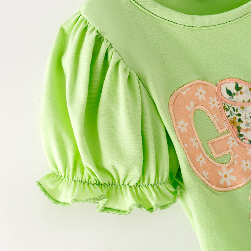 （In Stock）Girls Fall&Winter GOD IS GOOD Applique Outfit Set