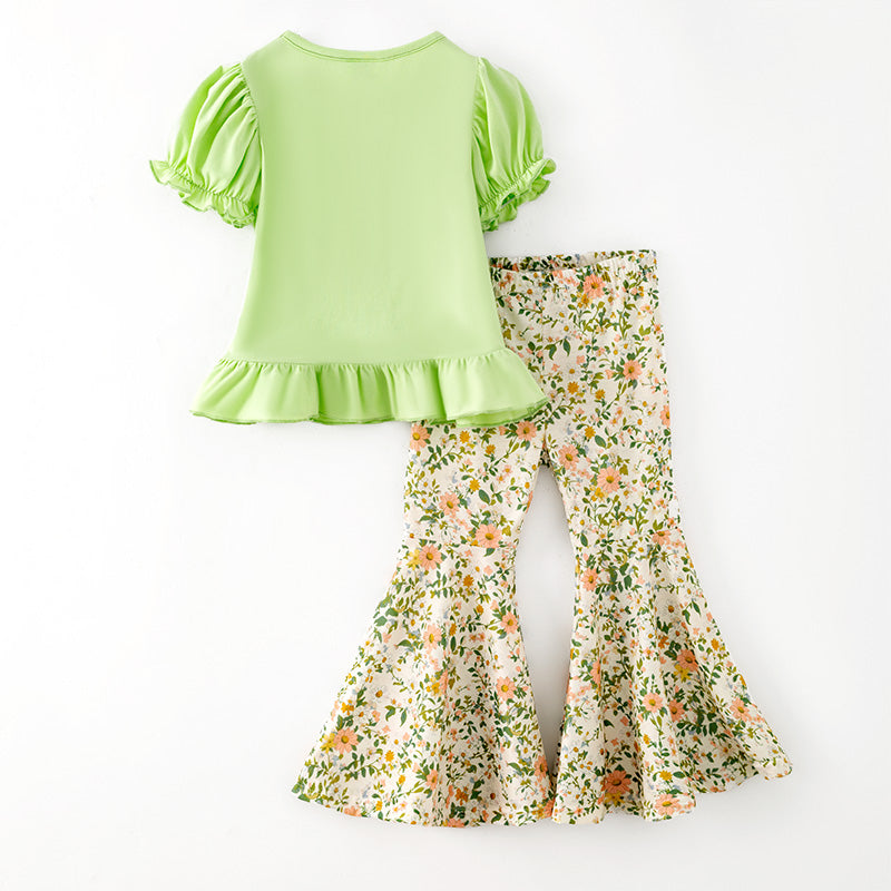 （In Stock）Girls Fall&Winter GOD IS GOOD Applique Outfit Set