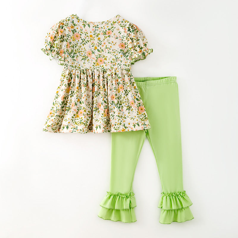 （In Stock）Girls Fall&Winter GOD IS GOOD Embroidery Smocked Outfit Set