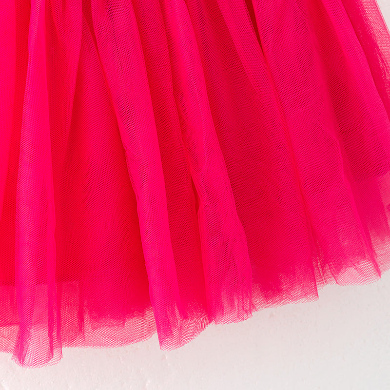 （In Stock）Girls Spring and Summer Watermelon Print Tulle Dress