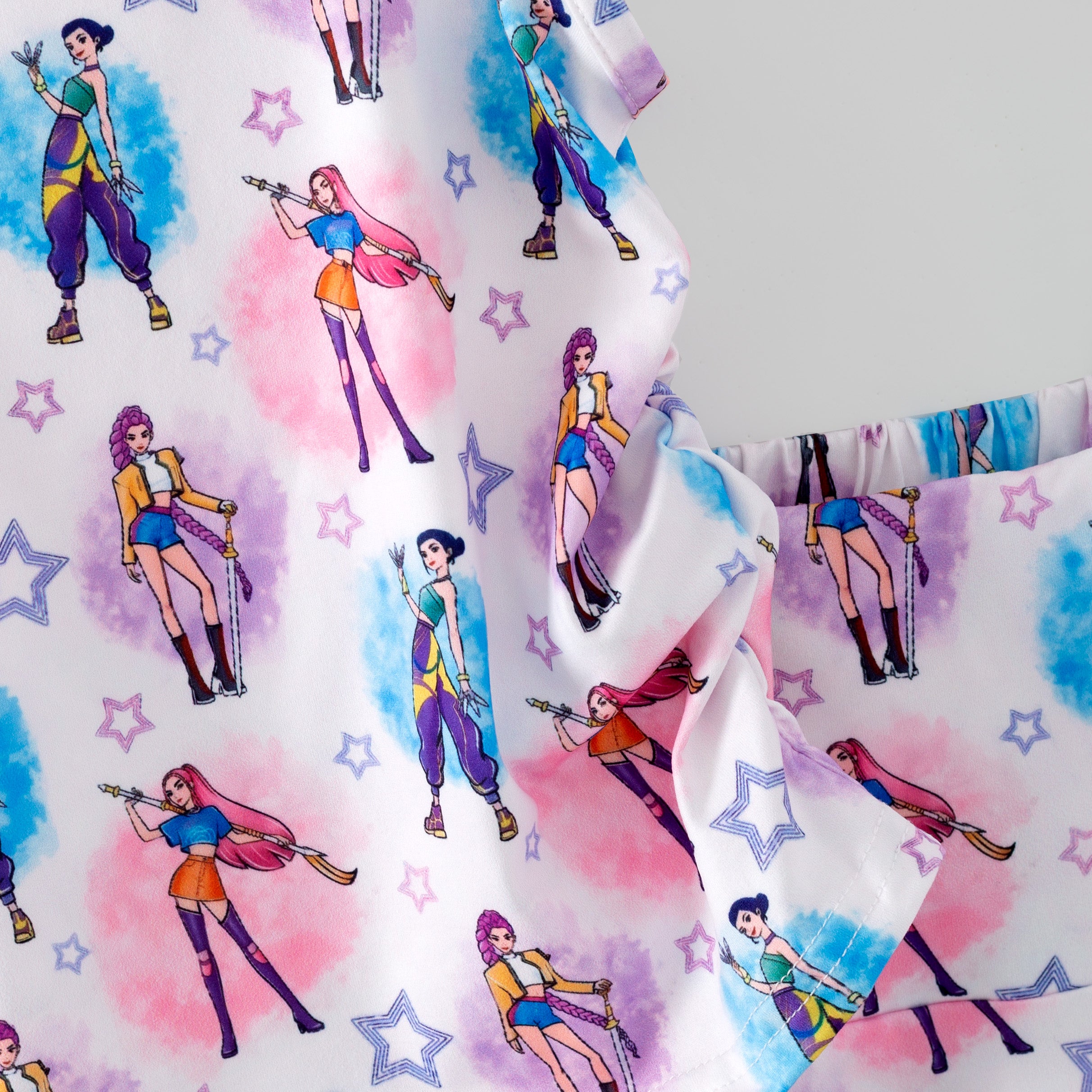 （Pre Order,Prepack Zone）Girls Spring&Summer Movie Character Print Skort Set（Mix Size）