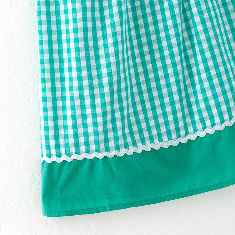 （In Stock）Girls Spring and Summer Watermelon Embroidery Smocked Dress