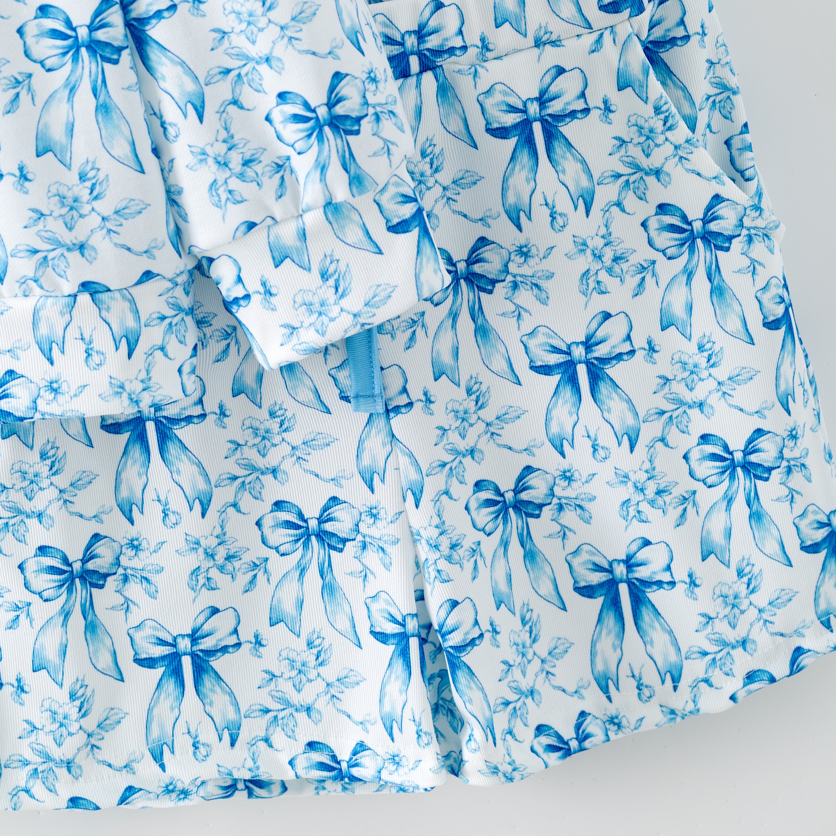 （Pre Order,Prepack Zone）Girls Spring&Summer Bow Print Shorts Set（Mix Size）