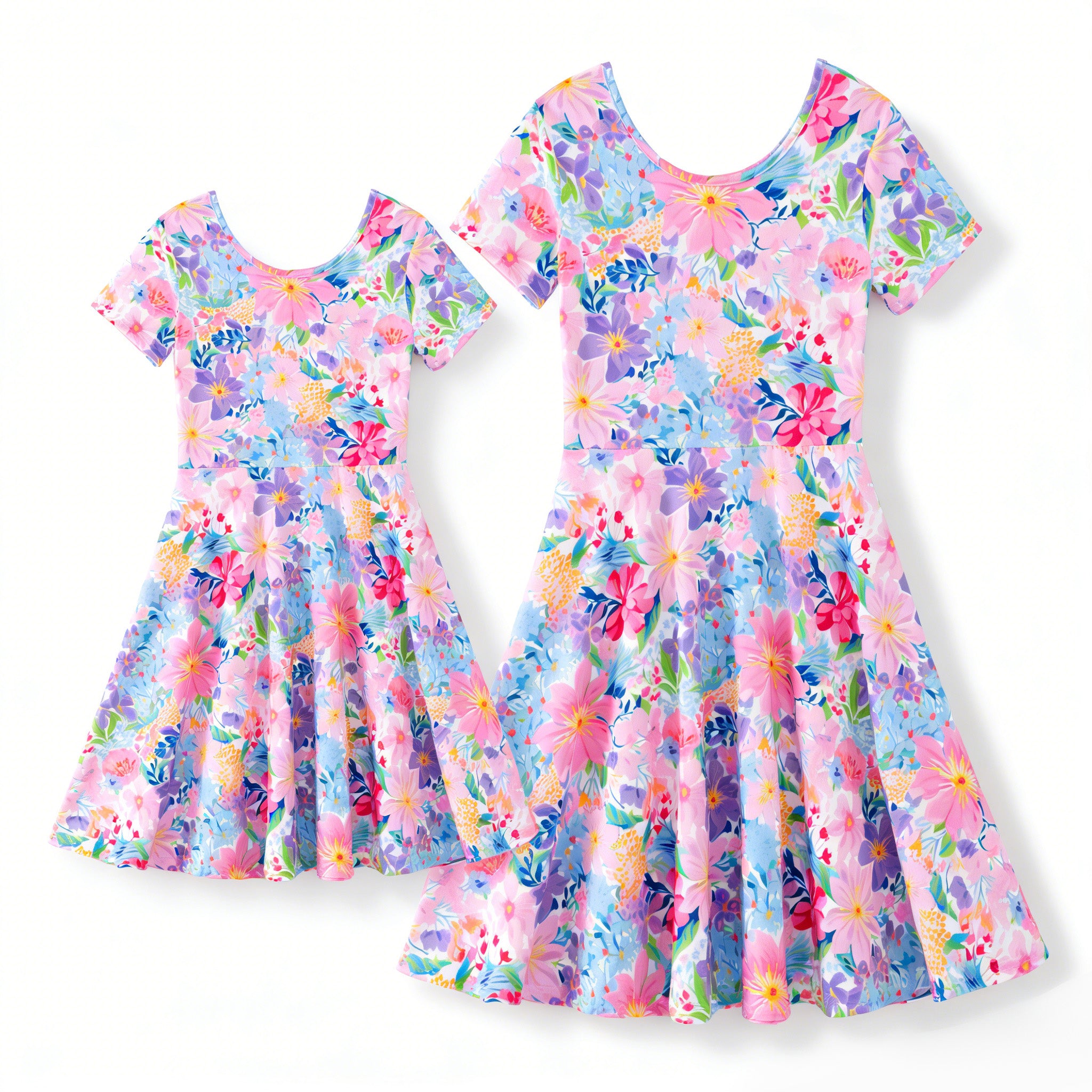 （Pre Order,Prepack Zone）Family Floral Print Dress