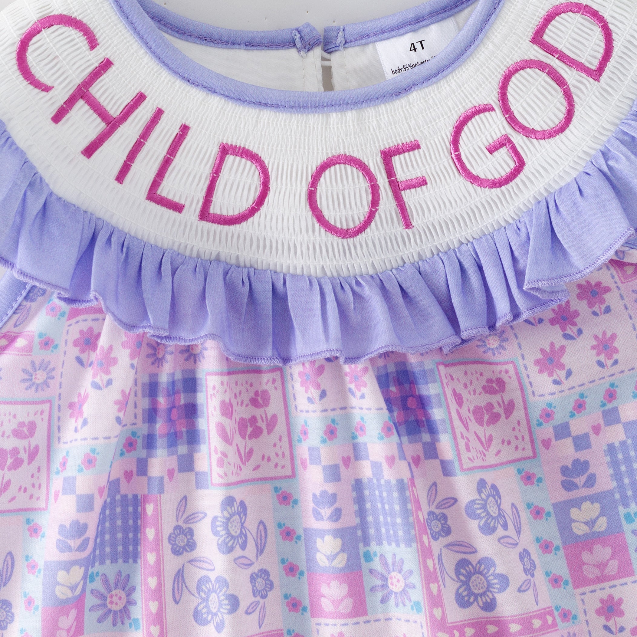 （Pre Order,Prepack Zone）Family CHILD OF GOD Embroidery Dress,Bloomer Set&Romper（Mix Size）