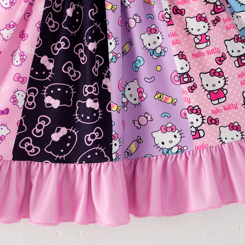 （In Stock）Girls Spring and Summer Cartoon Print Dress