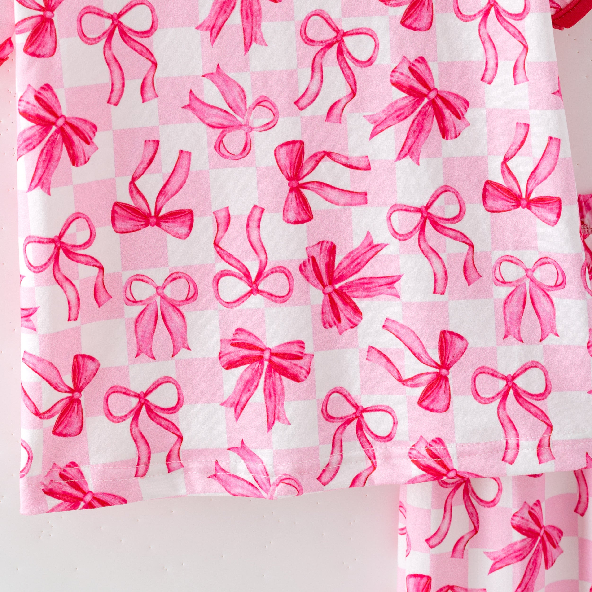（Pre Order,Prepack Zone）Girls Spring&Summer Bow Print Pajamas（Mix Size）