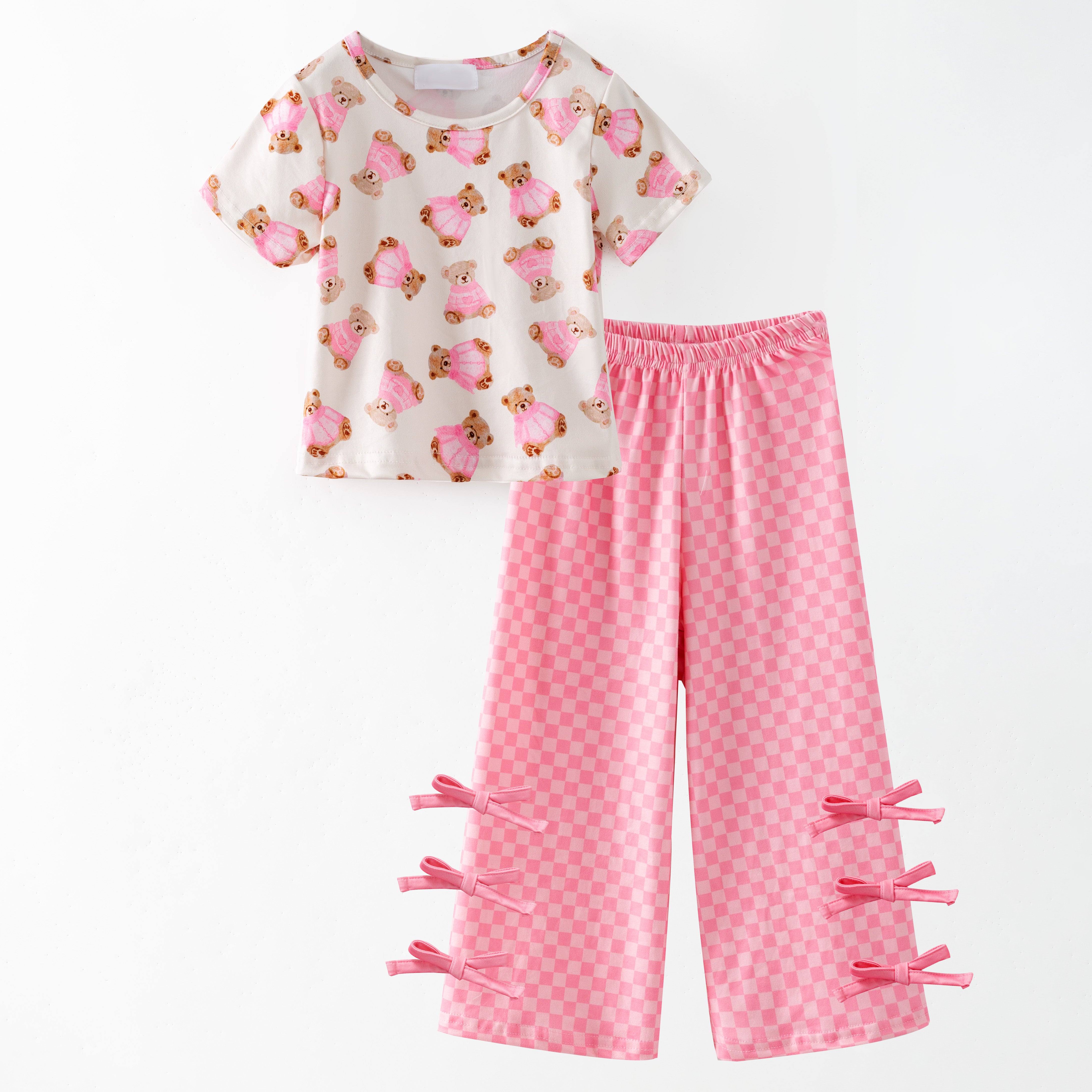 （Pre Order,Prepack Zone）Girls Spring&Summer Cartoon Print Set（Mix Size）