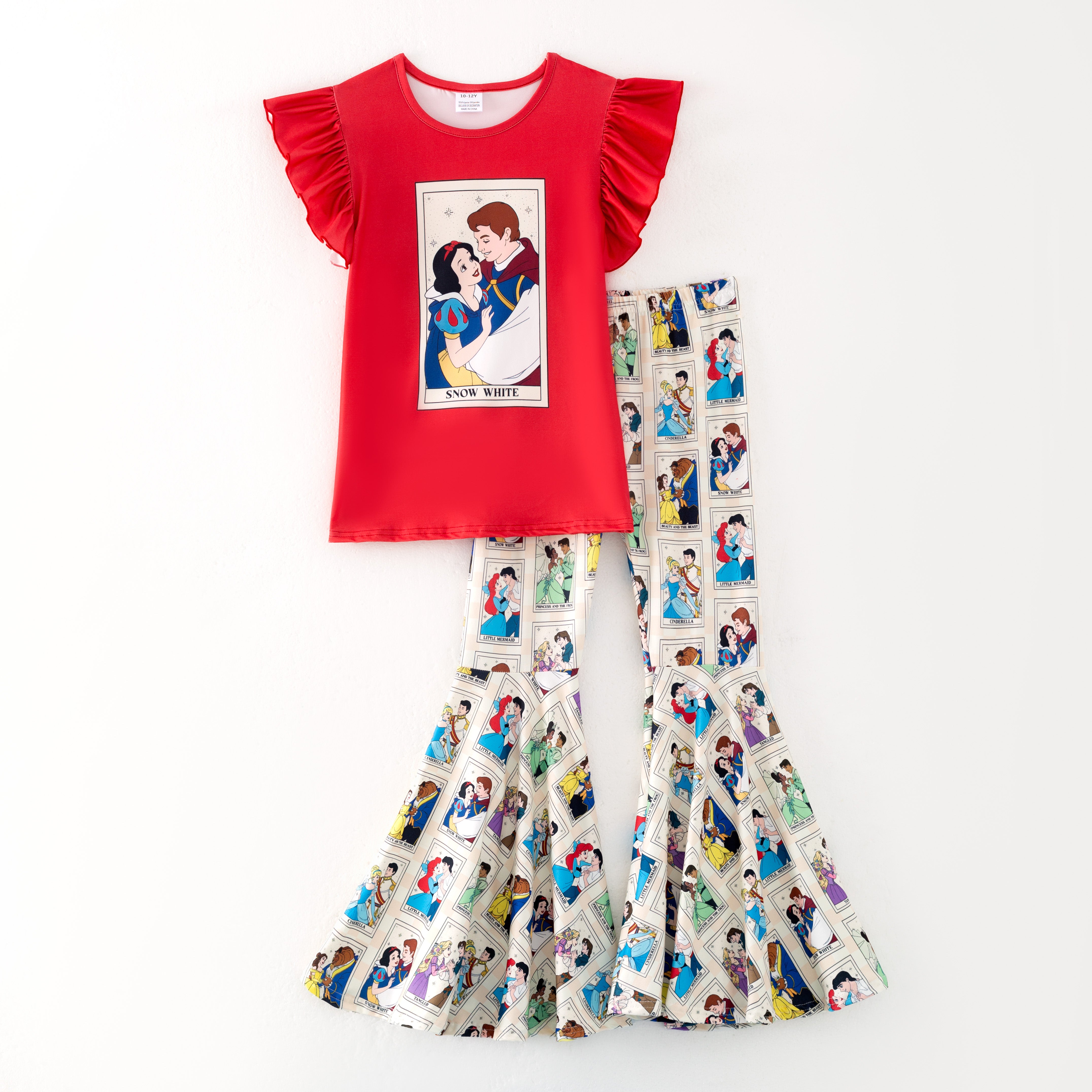 （Pre Order）Girls Spring and Summer Princess Print Outfit Set