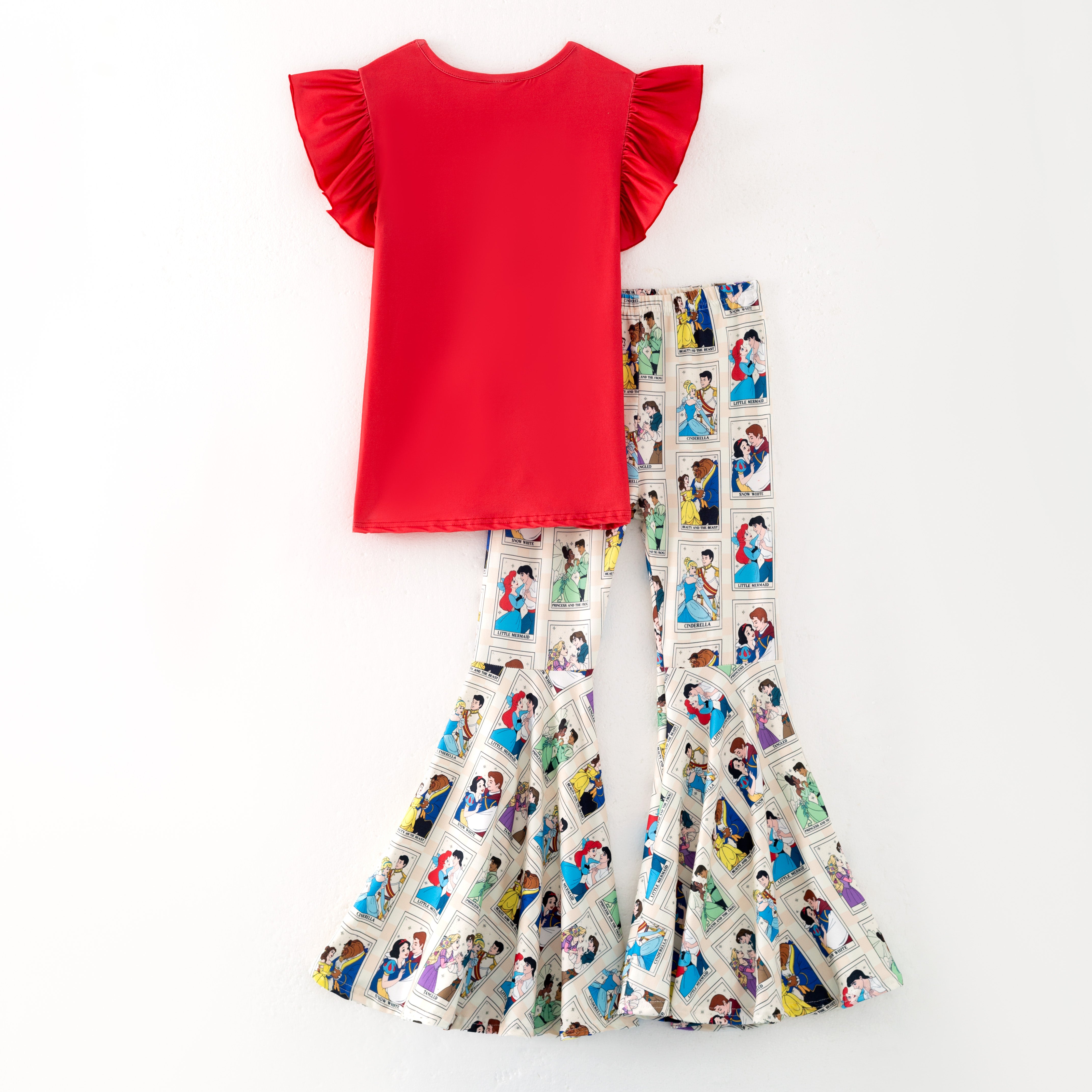 （Pre Order）Girls Spring and Summer Princess Print Outfit Set