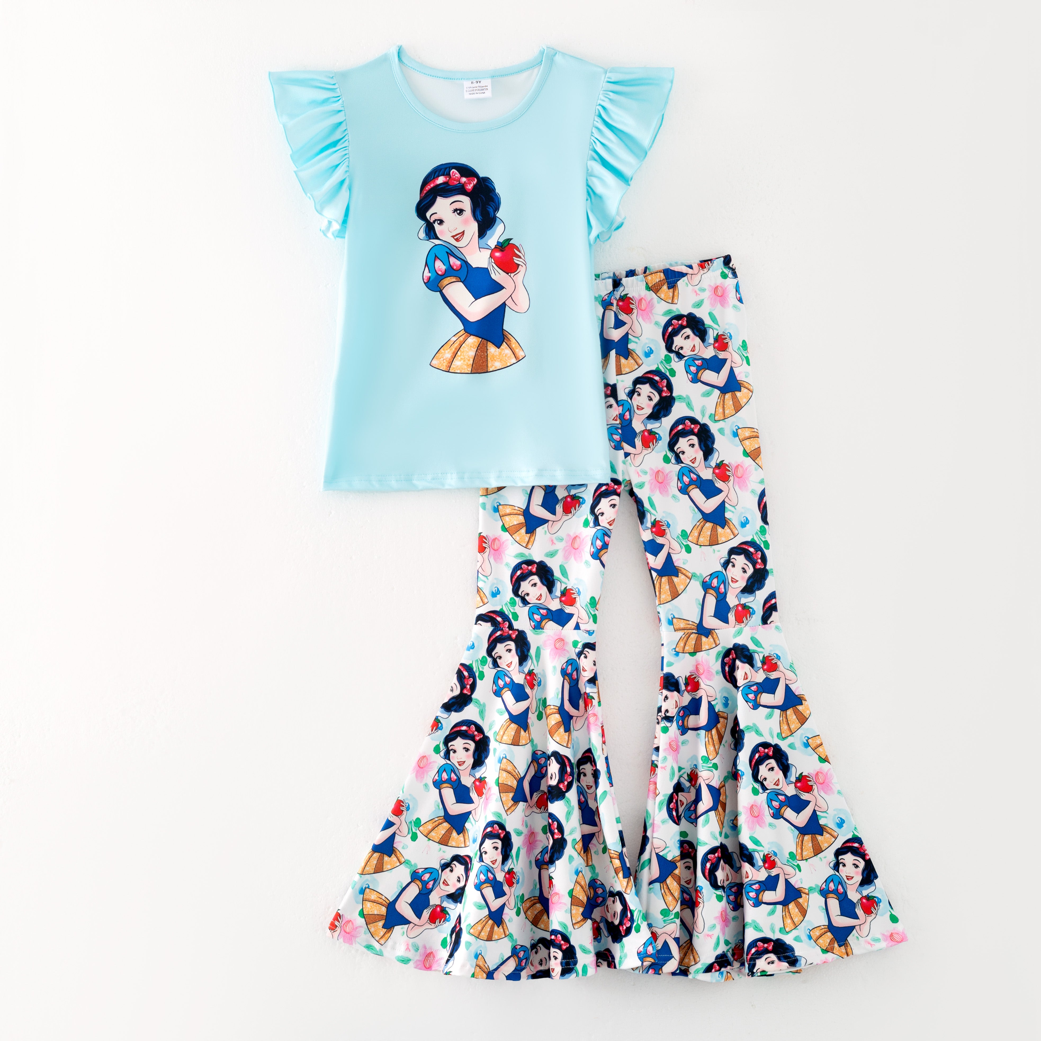 （Pre Order）Girls Spring and Summer Princess Print Outfit Set