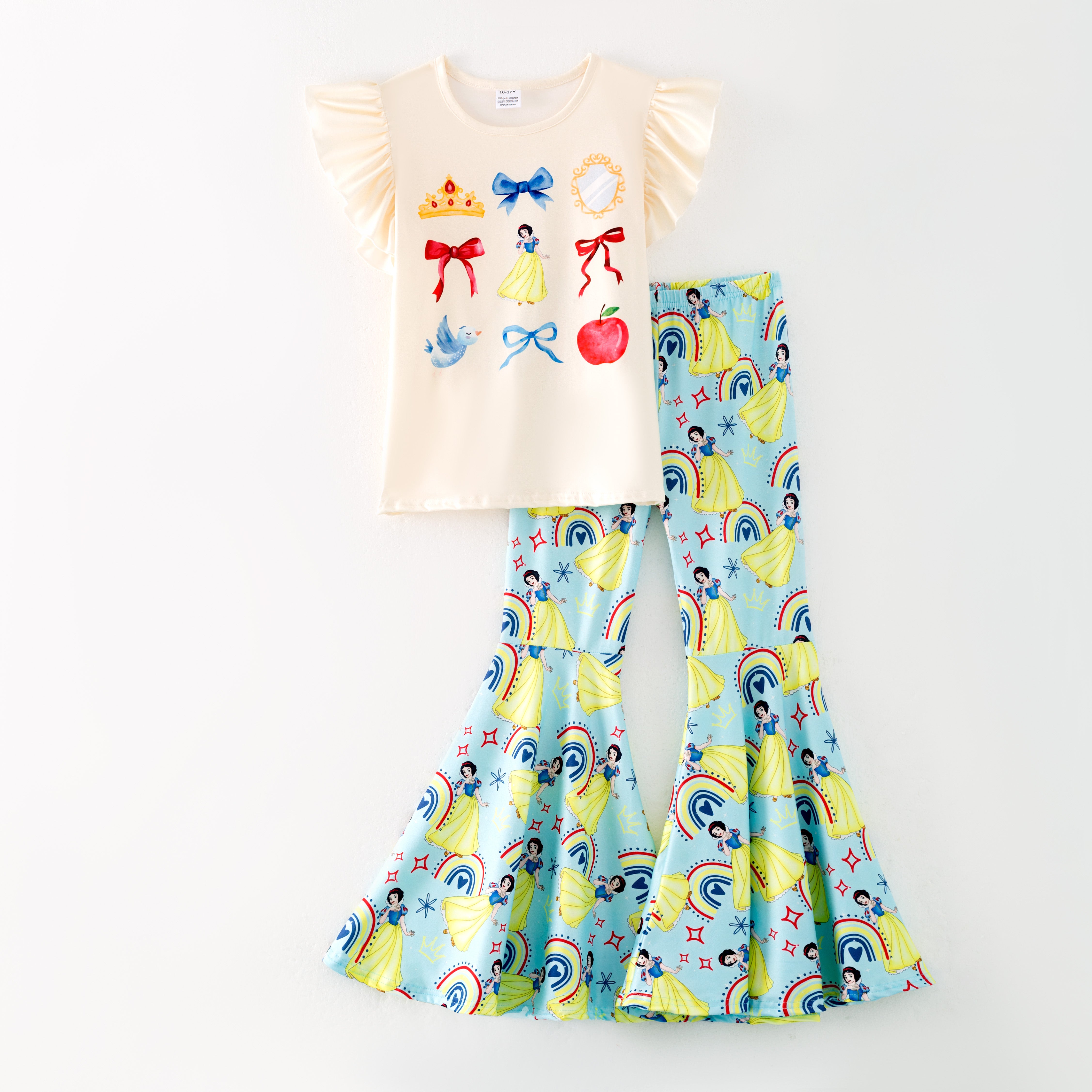 （Pre Order）Girls Spring and Summer Princess Print Outfit Set