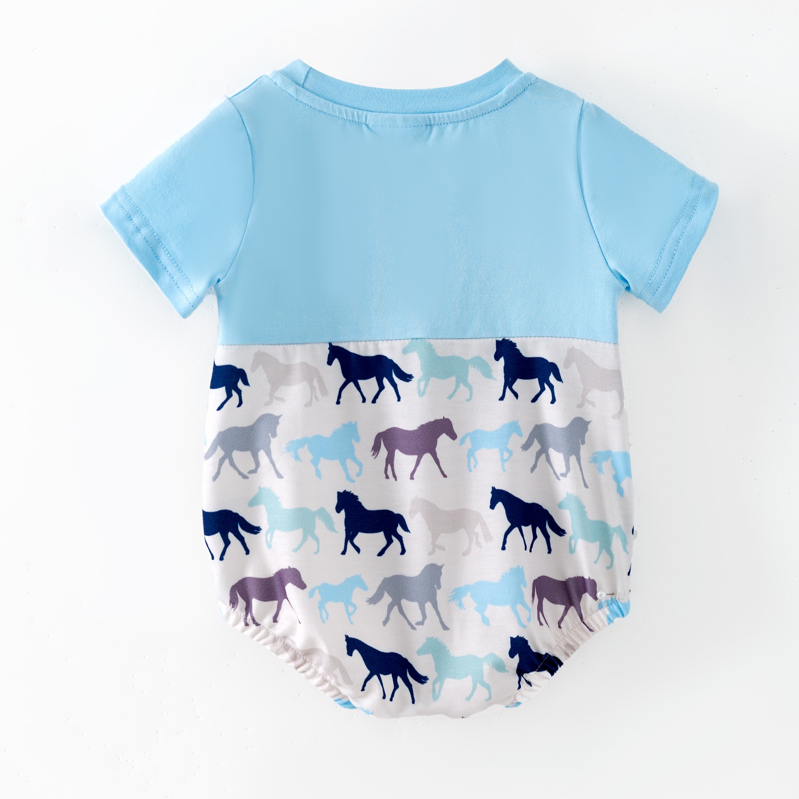 （In Stock）Siblings Fall Horse Embroidery Smocked Dress,Shorts Set&Romper