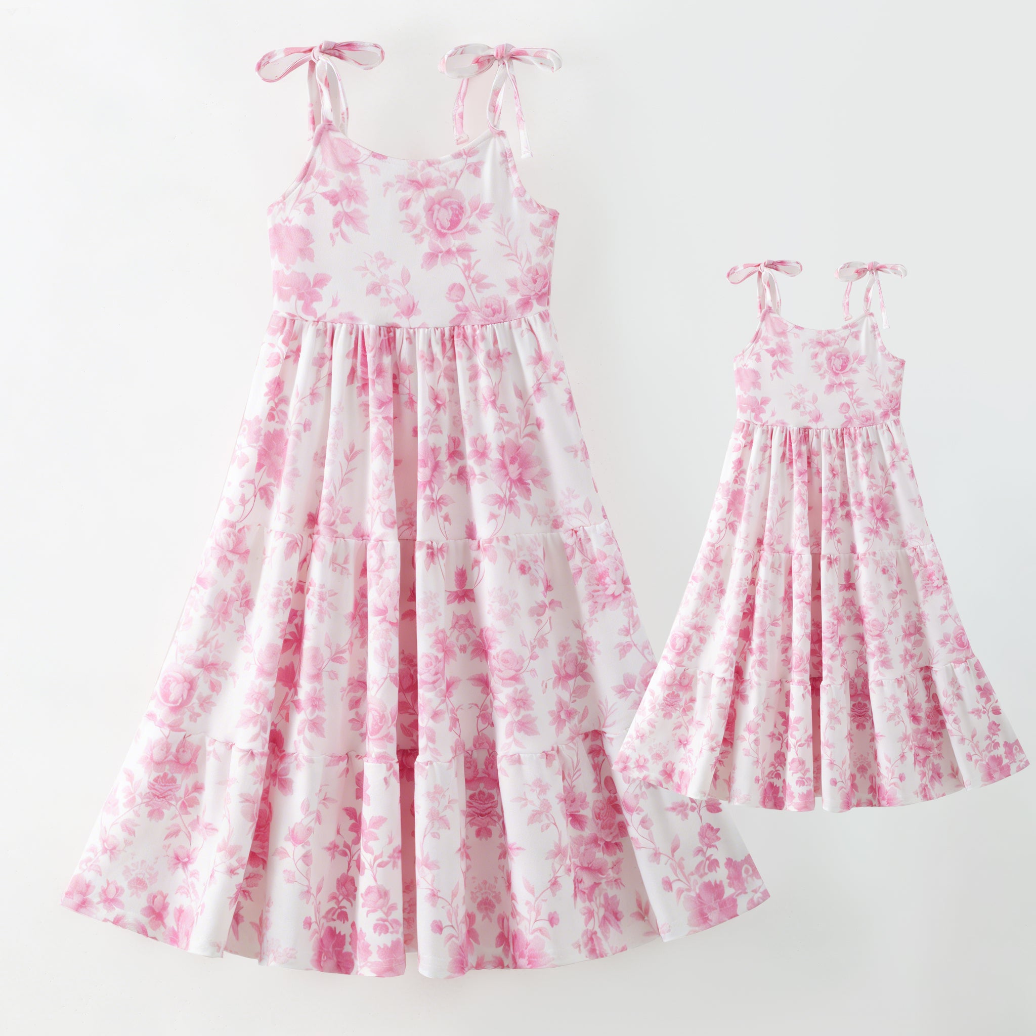 （Pre Order,Prepack Zone）Family Spring&Summer Floral Print MAXI Dress（Mix Size）