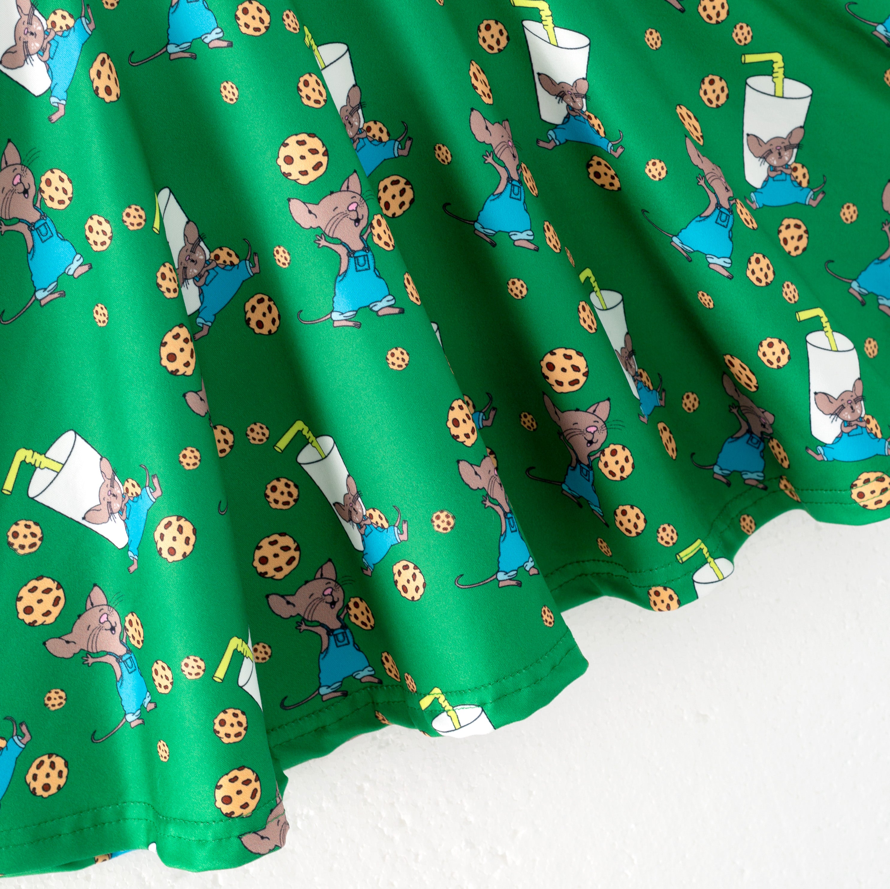 （Pre Order）Girls Spring and Summer Brown Bear Print Dress